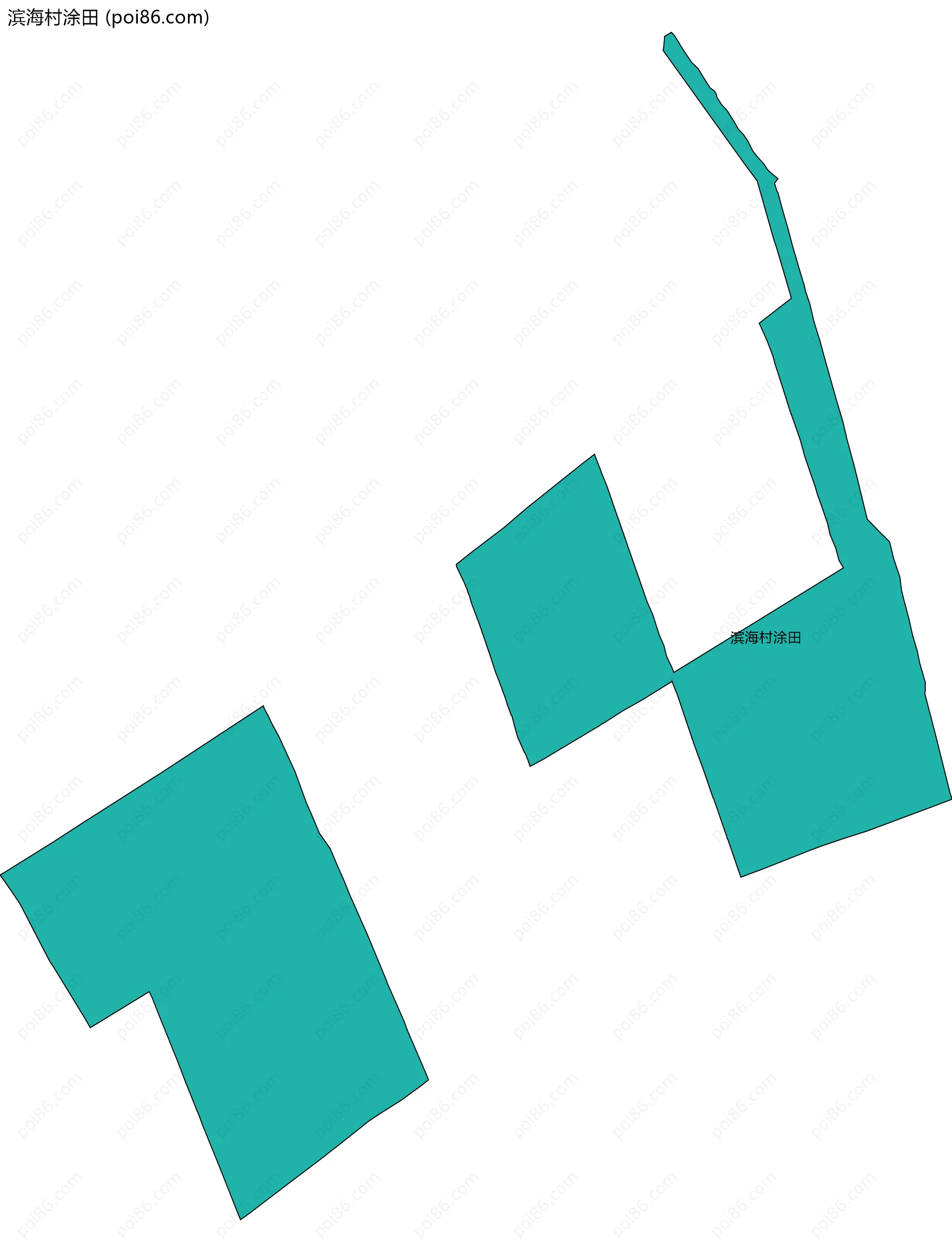 滨海村涂田边界地图