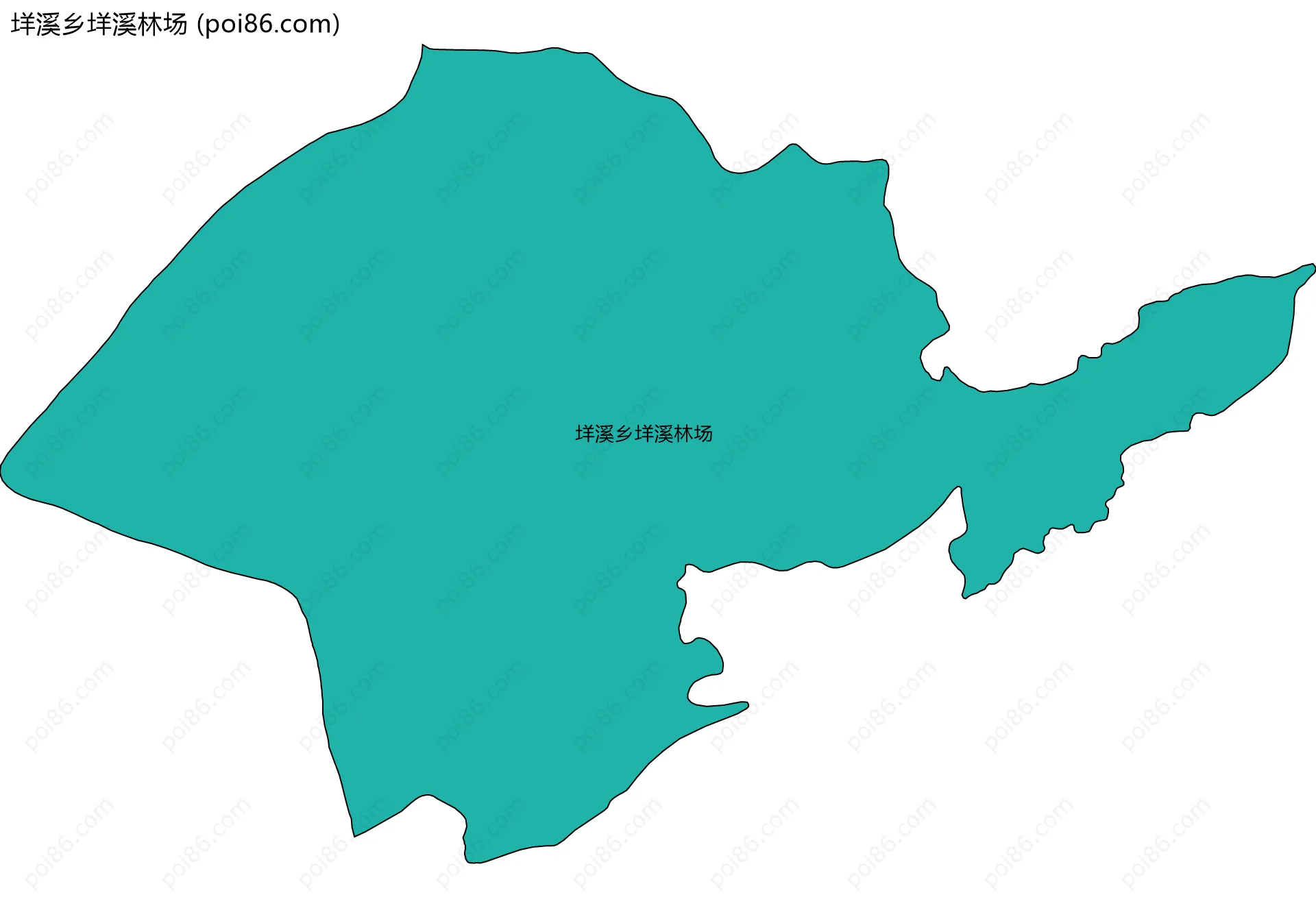 垟溪乡垟溪林场边界地图(五级行政区划)