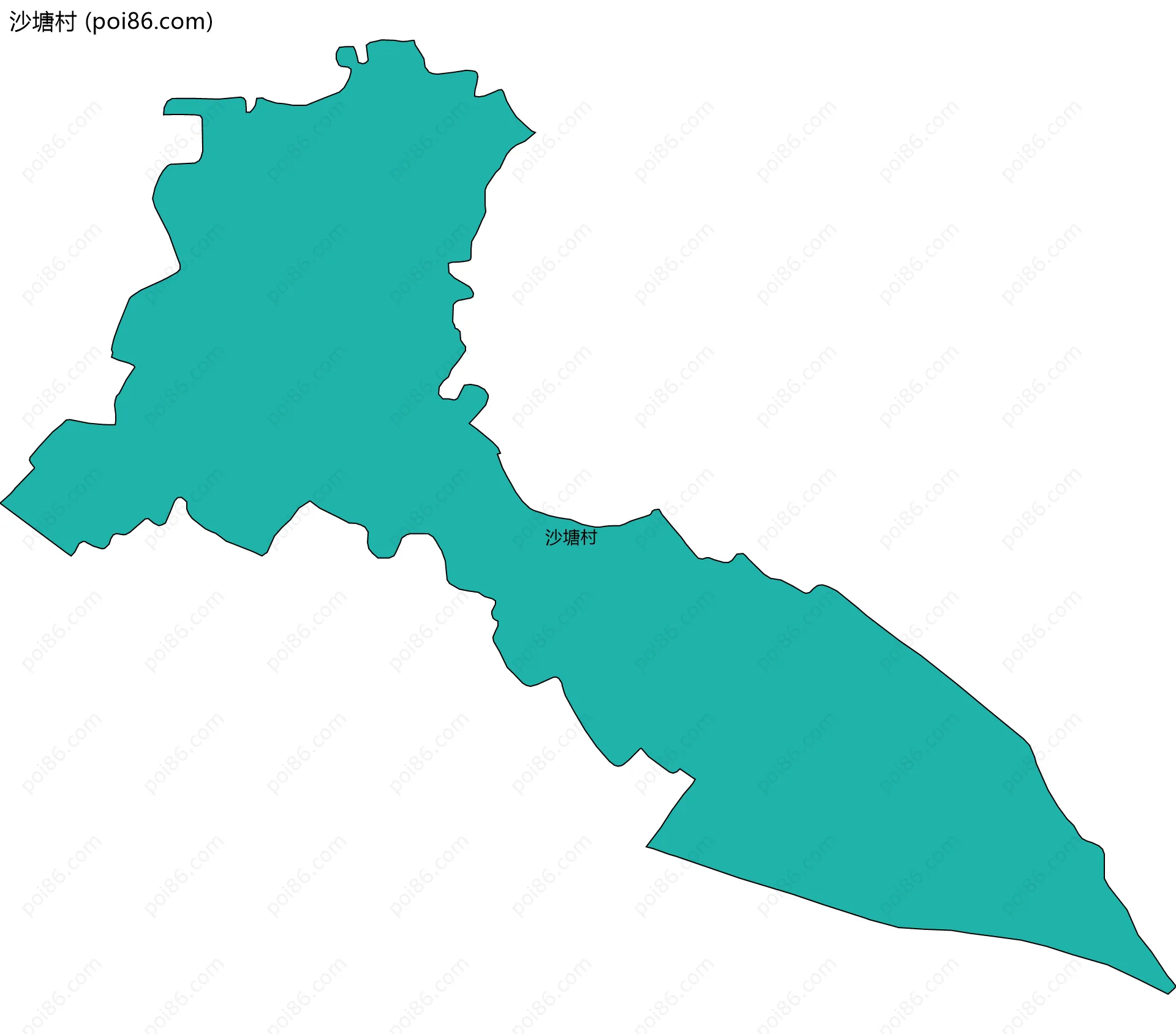 沙塘村边界地图