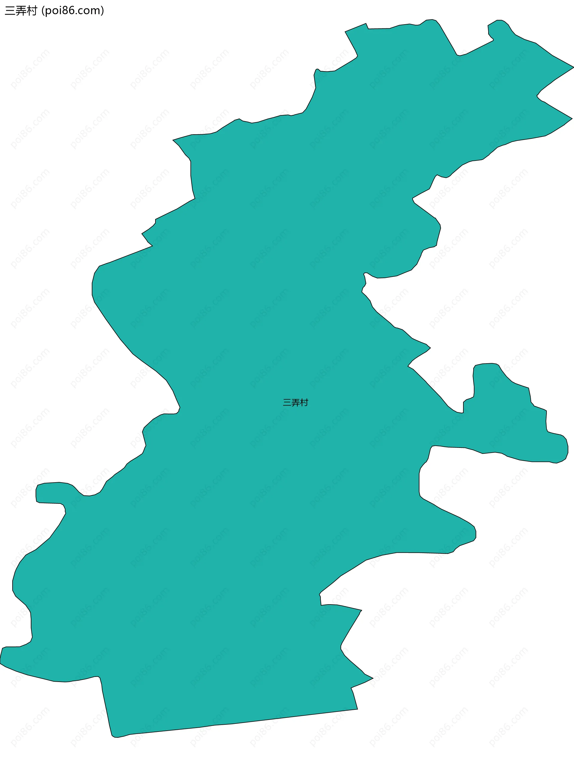 三弄村边界地图