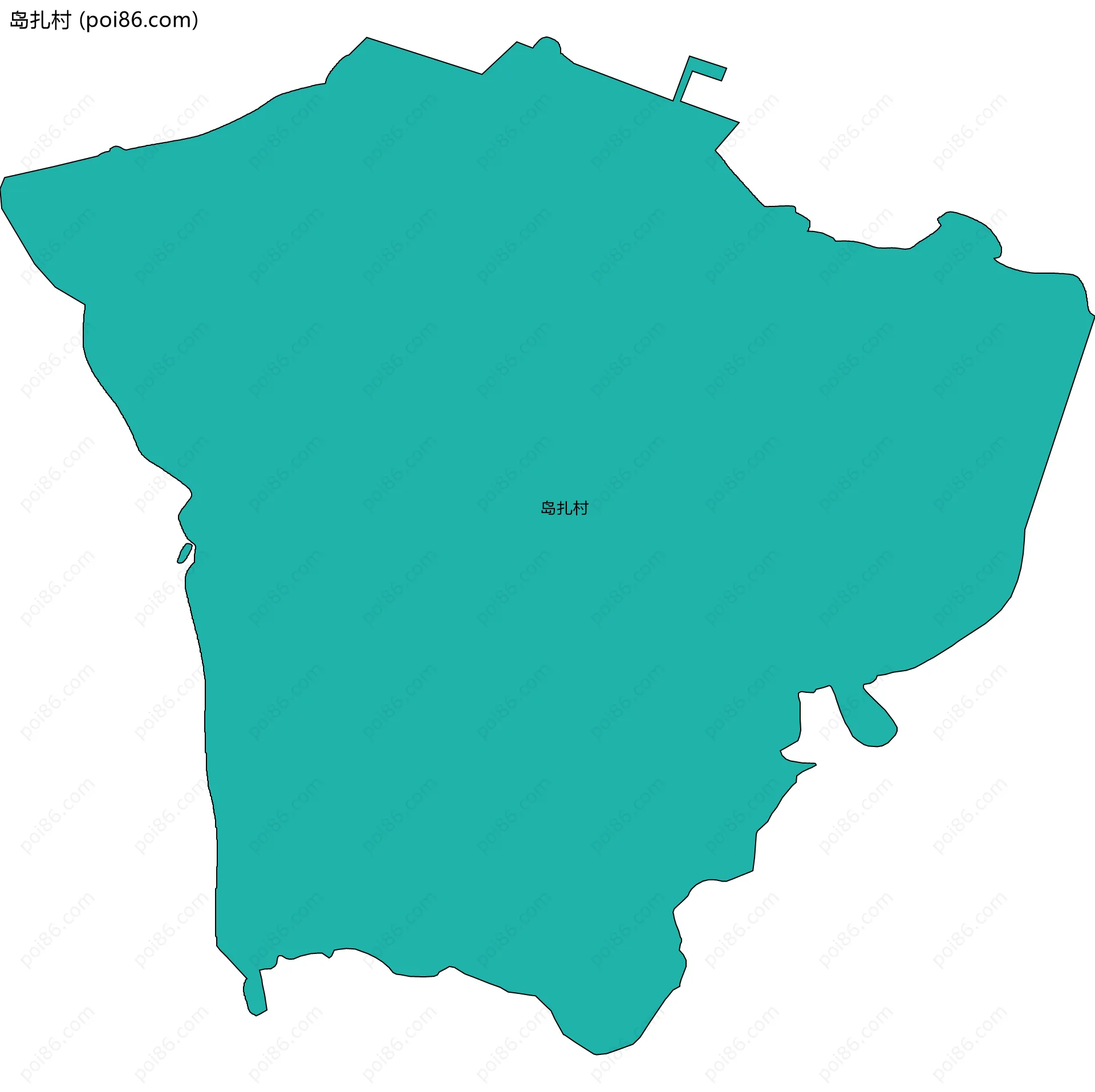 岛扎村边界地图