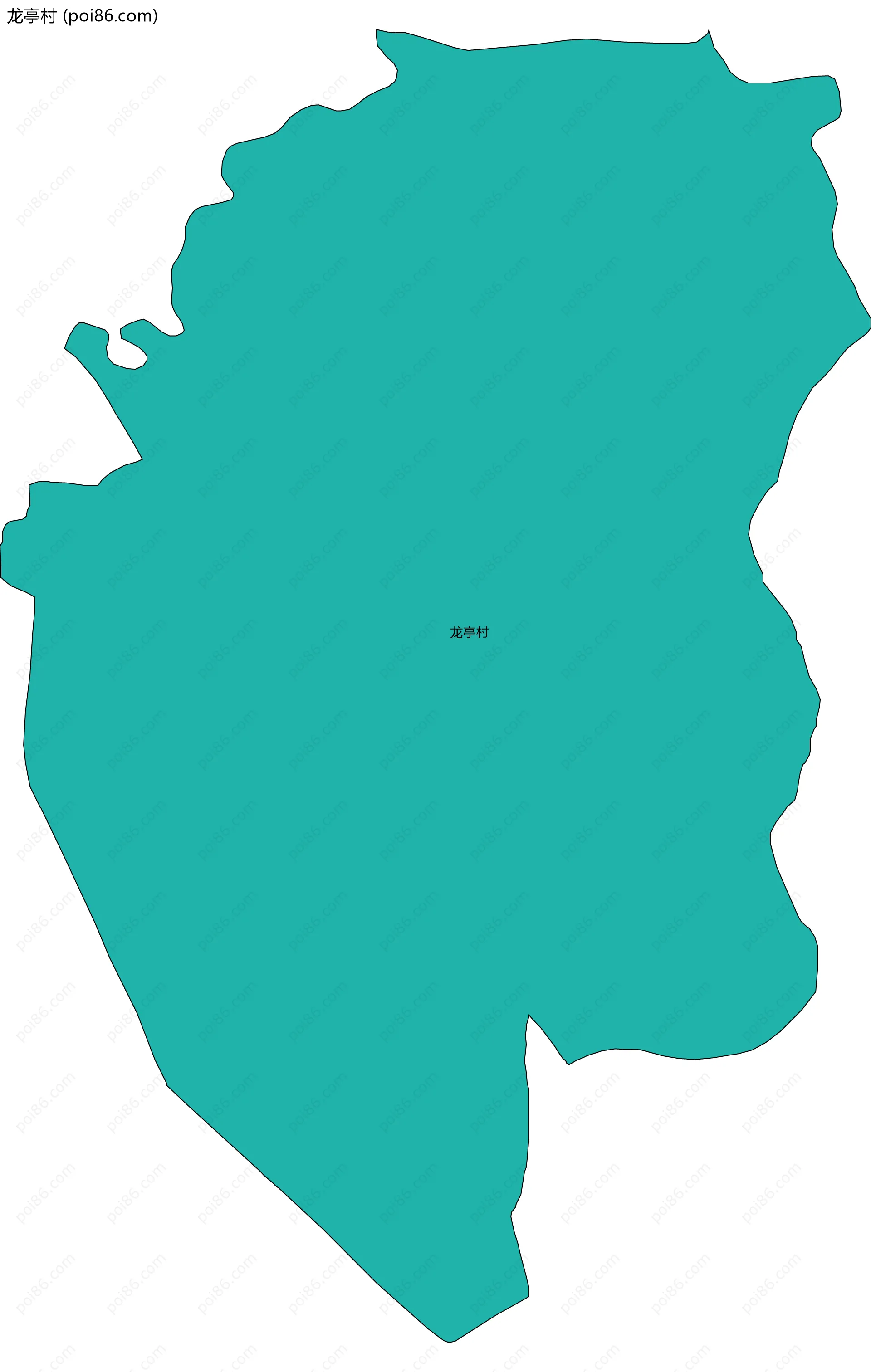 龙亭村边界地图