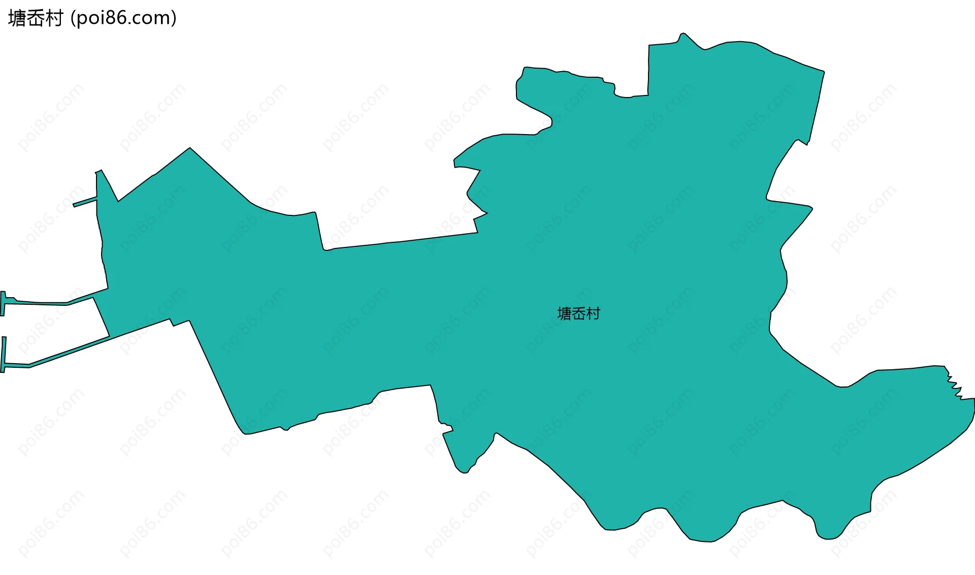 塘岙村边界地图