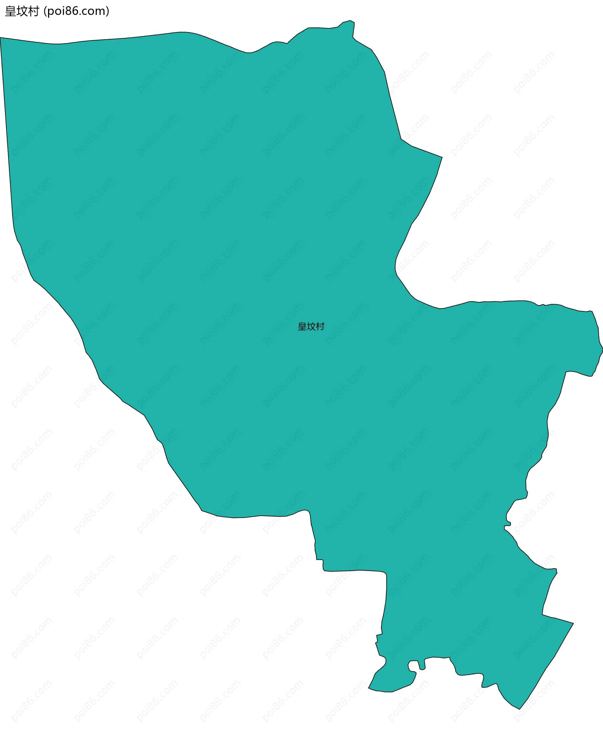 皇坟村边界地图