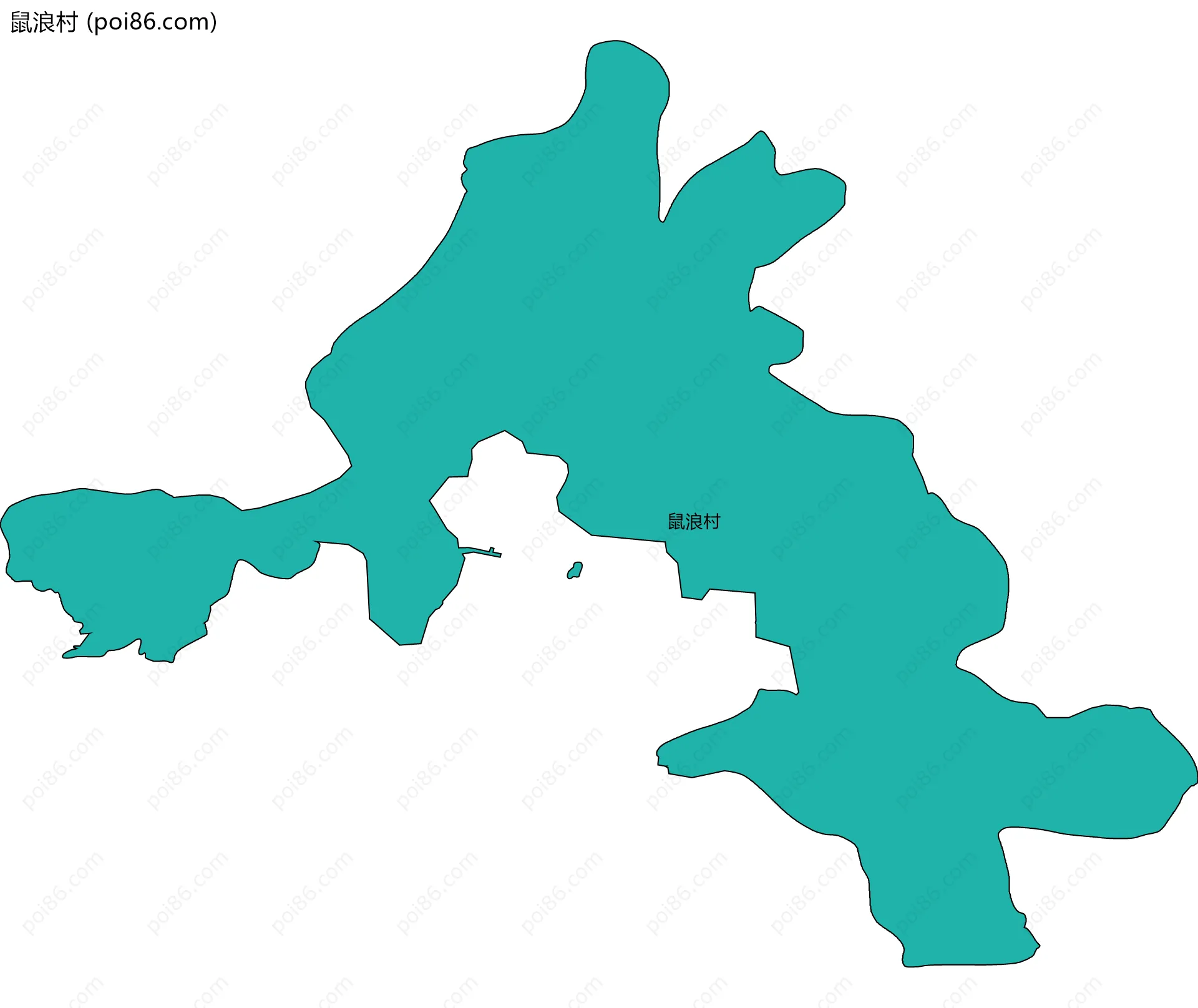 鼠浪村边界地图