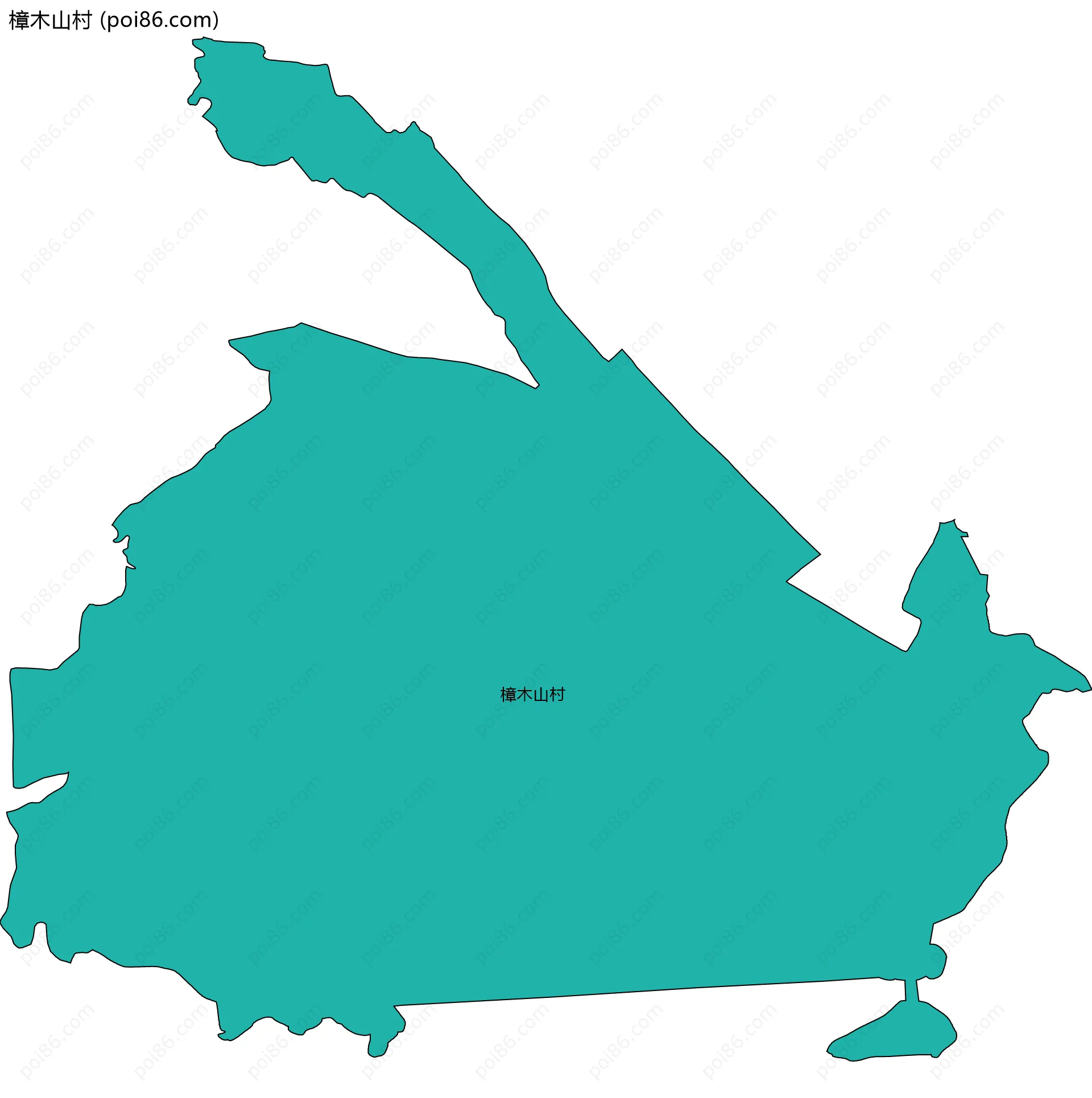 樟木山村边界地图