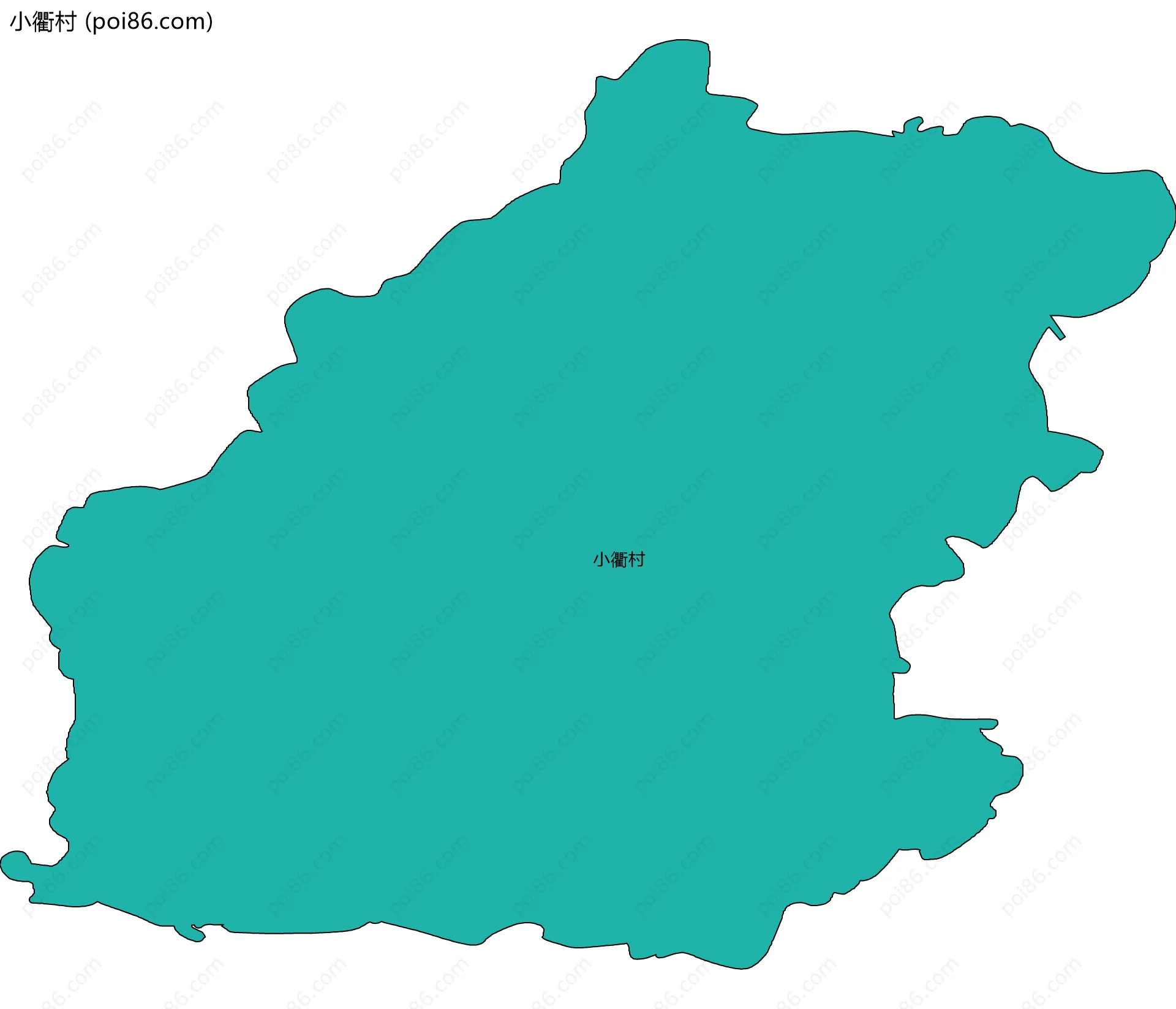 小衢村边界地图