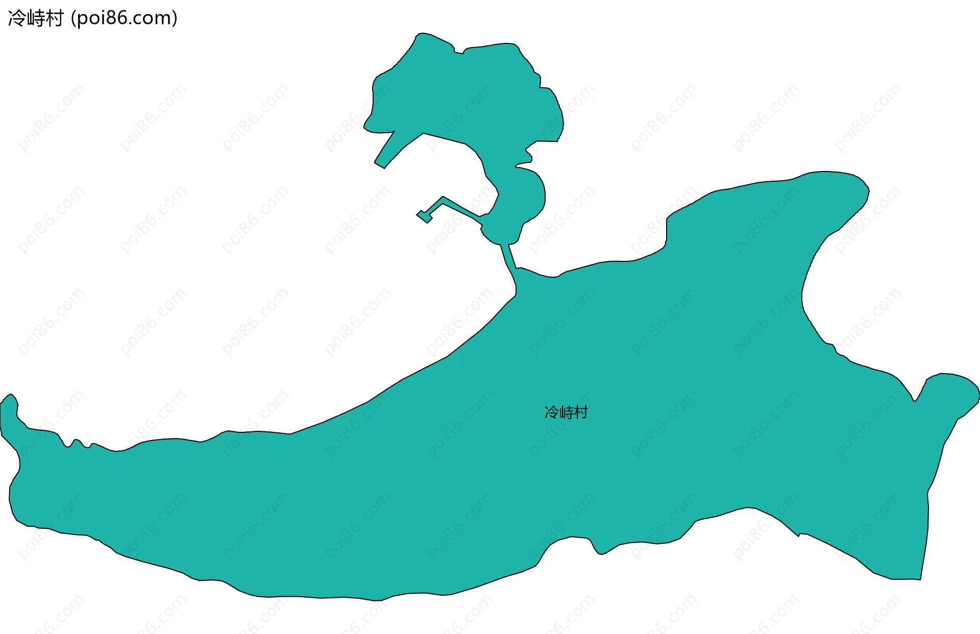 冷峙村边界地图