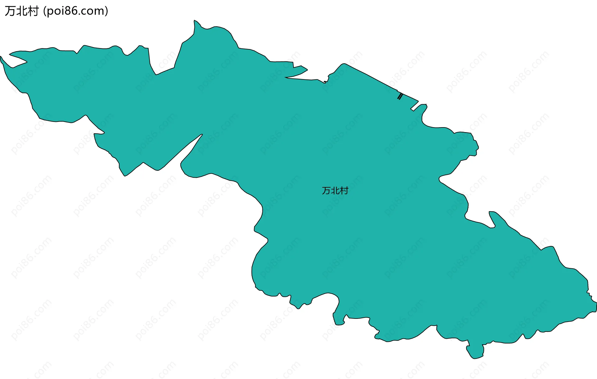 万北村边界地图