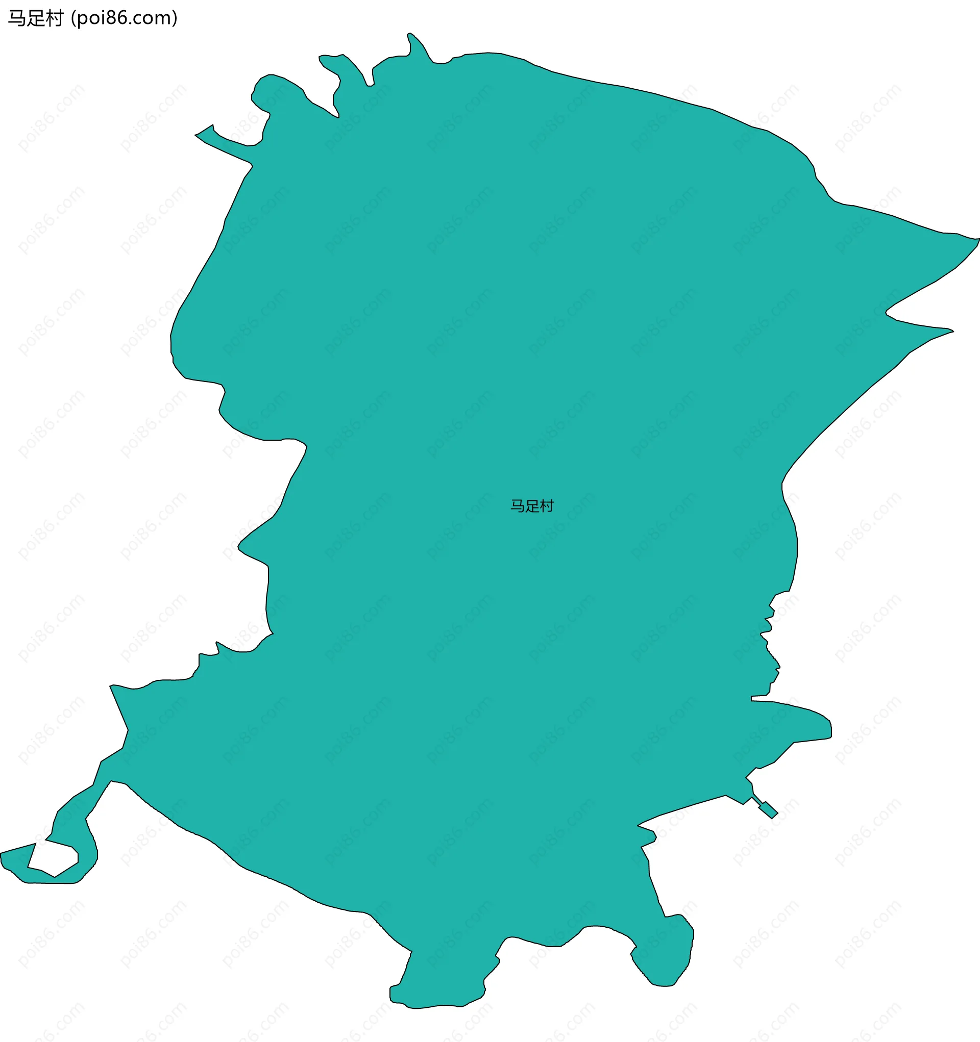 马足村边界地图