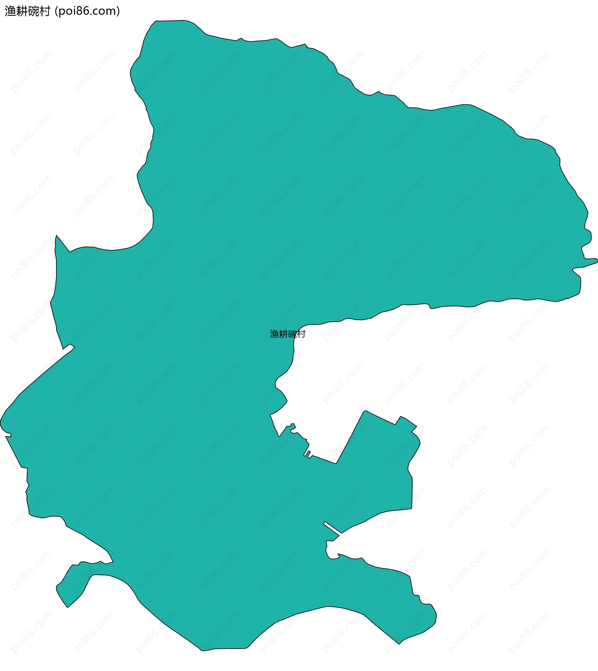 渔耕碗村边界地图