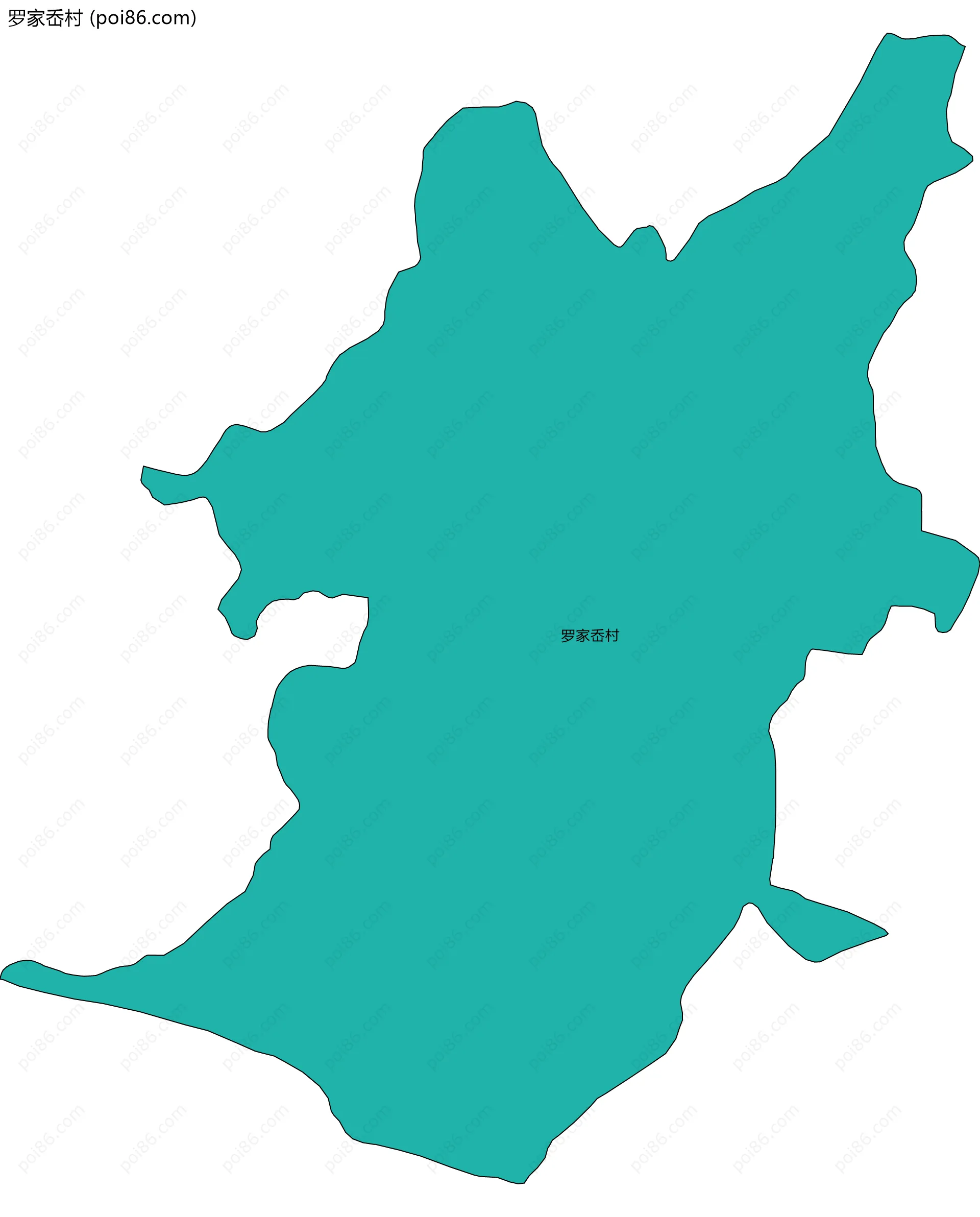 罗家岙村边界地图