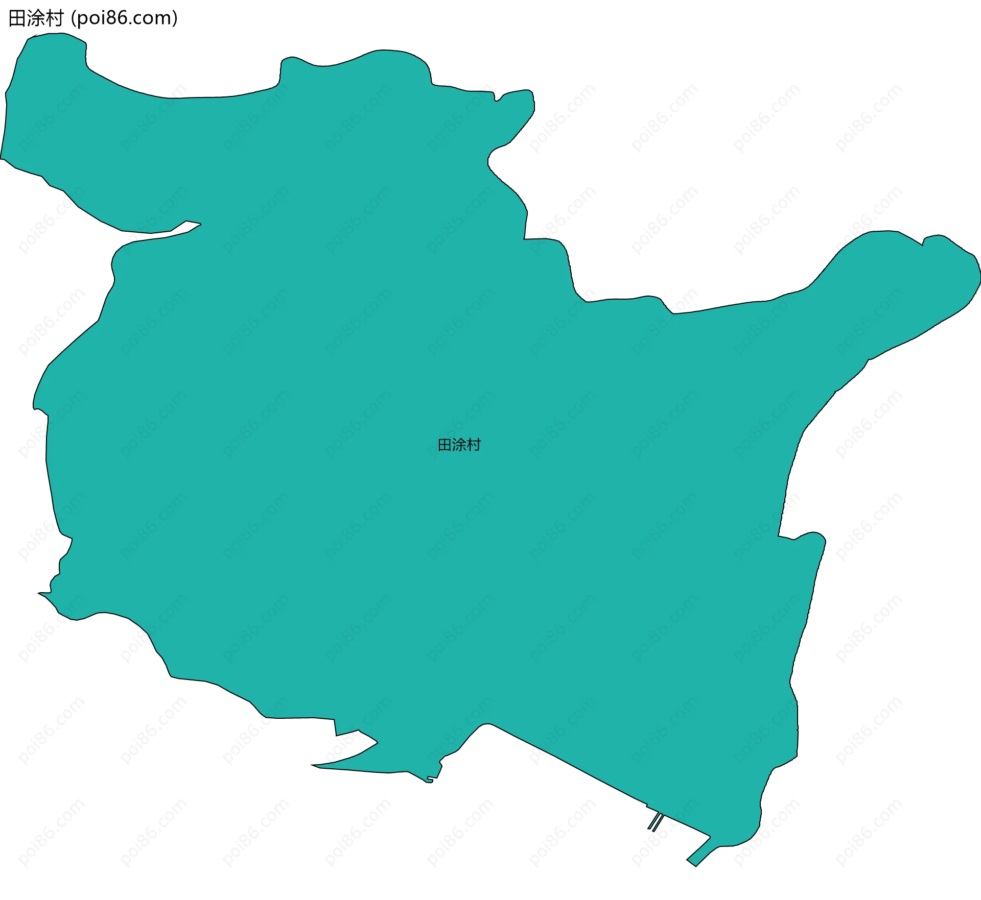 田涂村边界地图