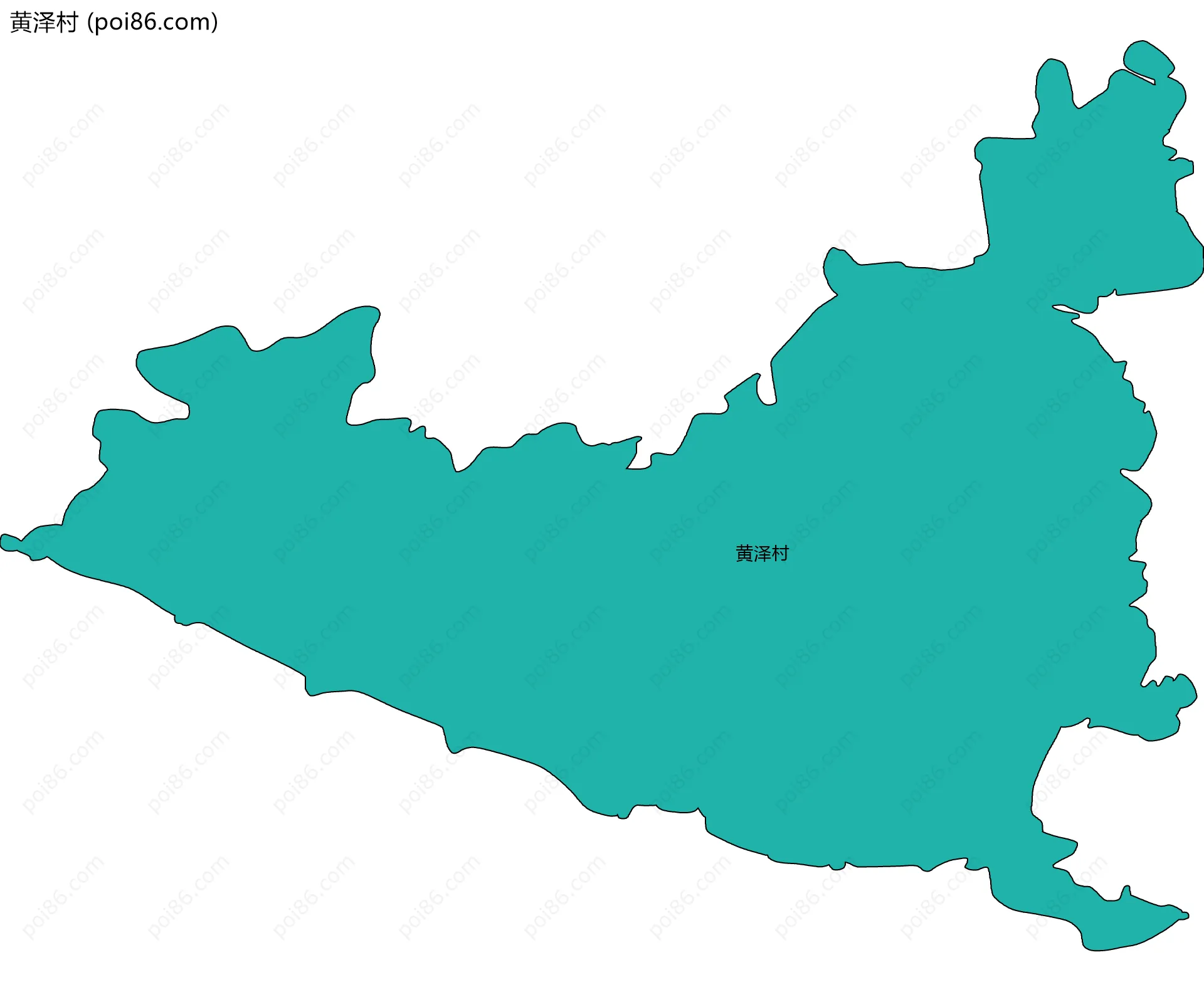 黄泽村边界地图