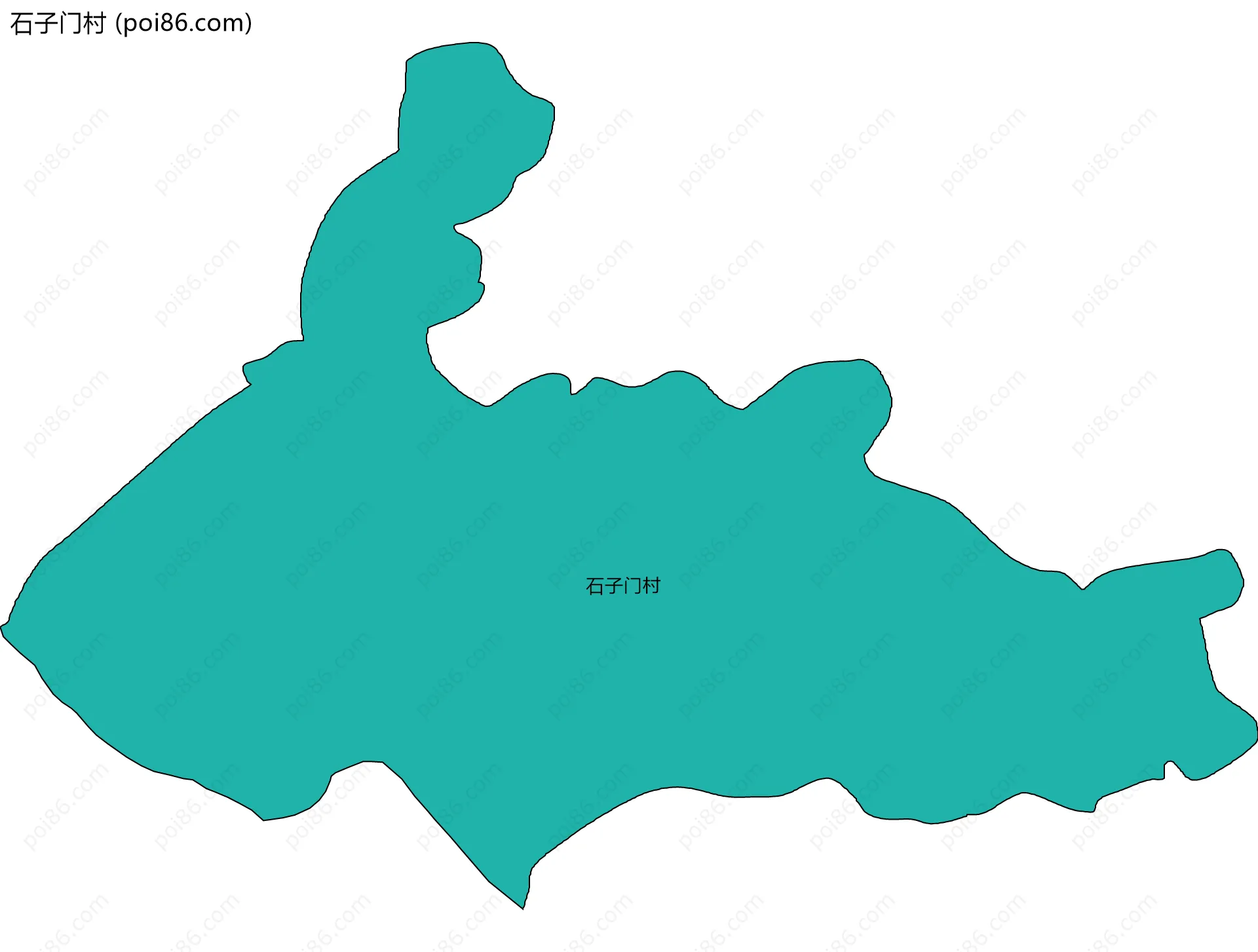 石子门村边界地图