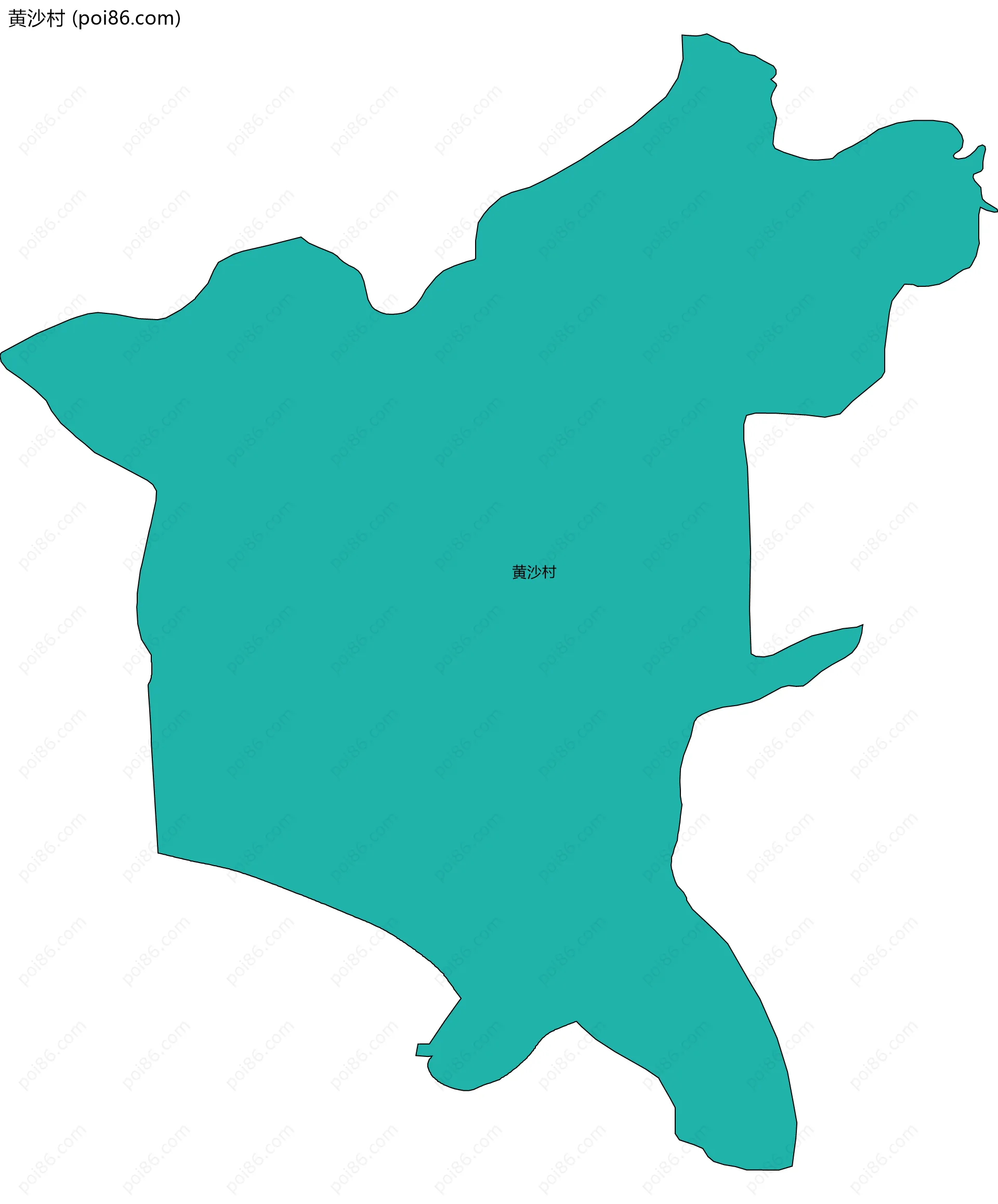 黄沙村边界地图