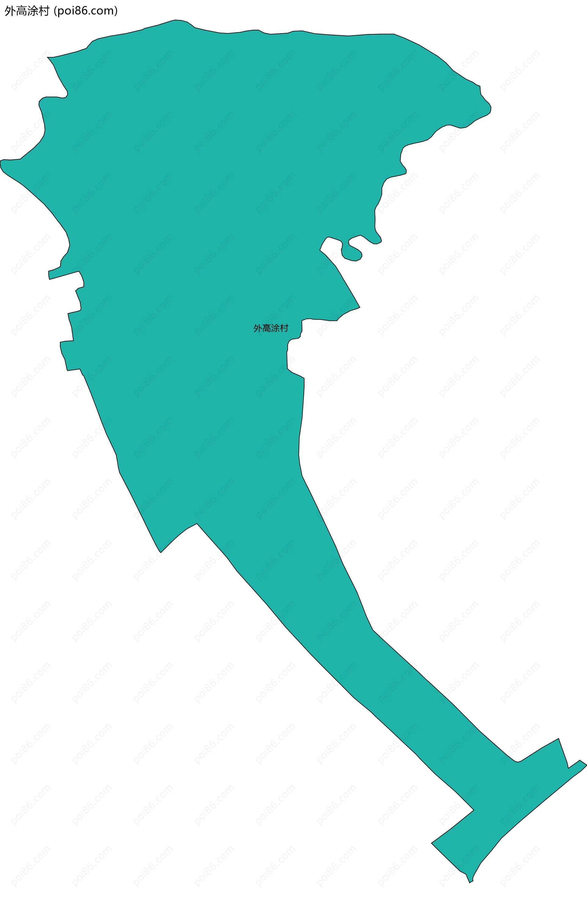 外高涂村边界地图