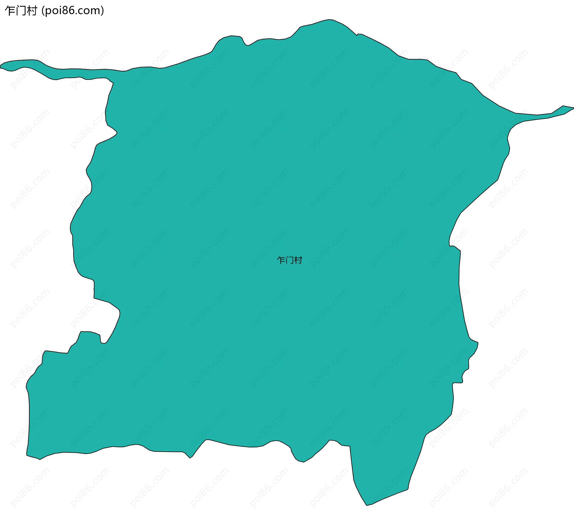 乍门村边界地图