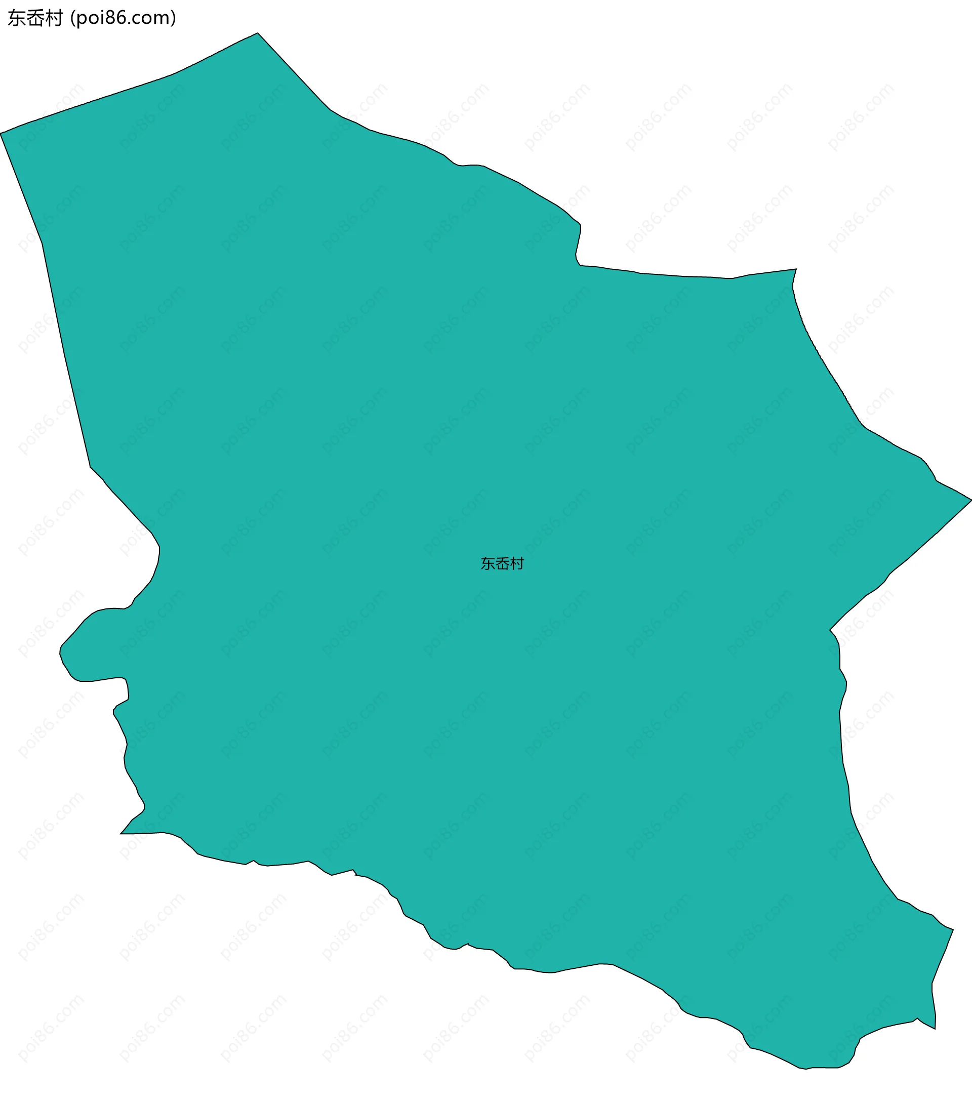 东岙村边界地图