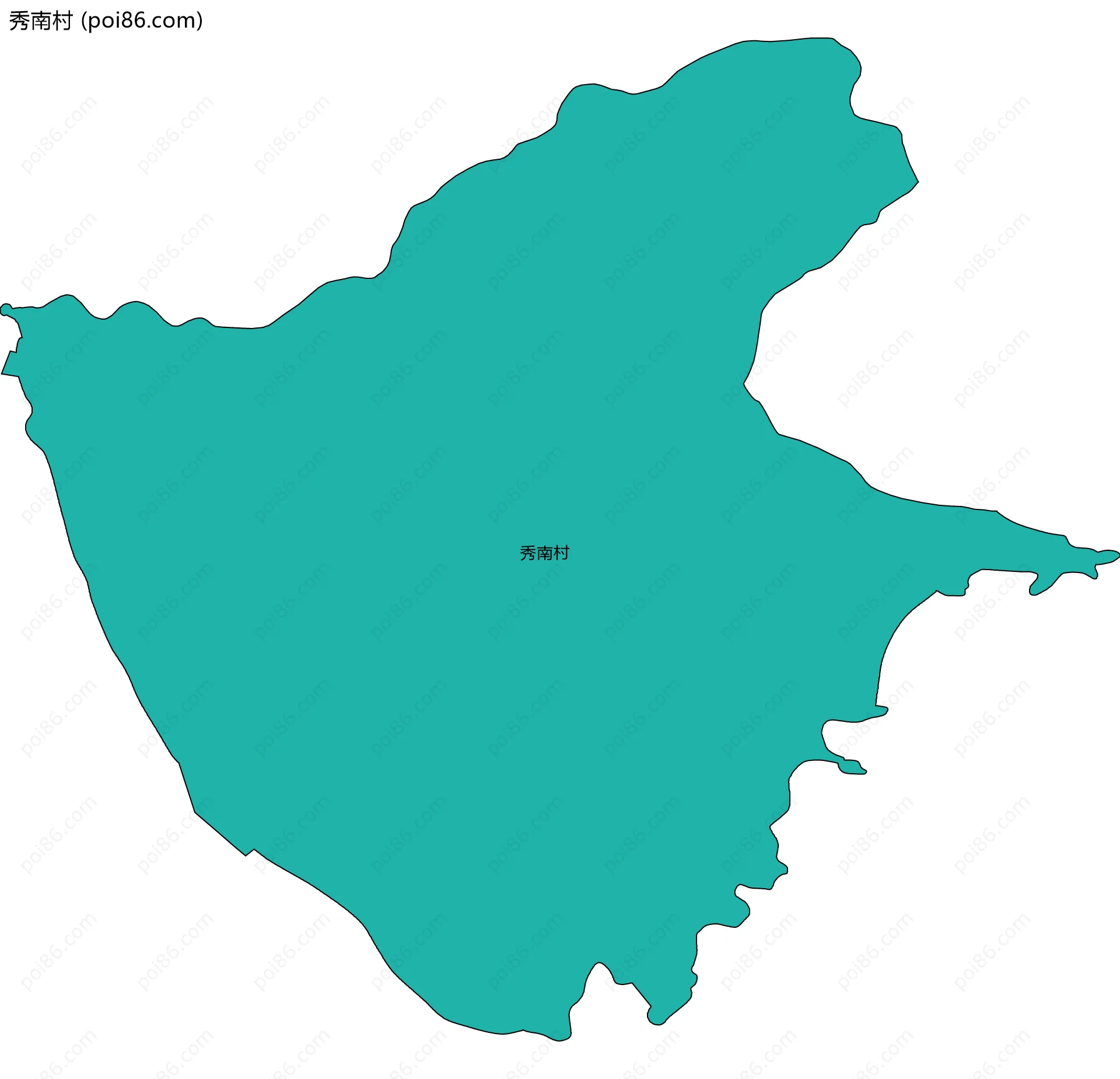 秀南村边界地图