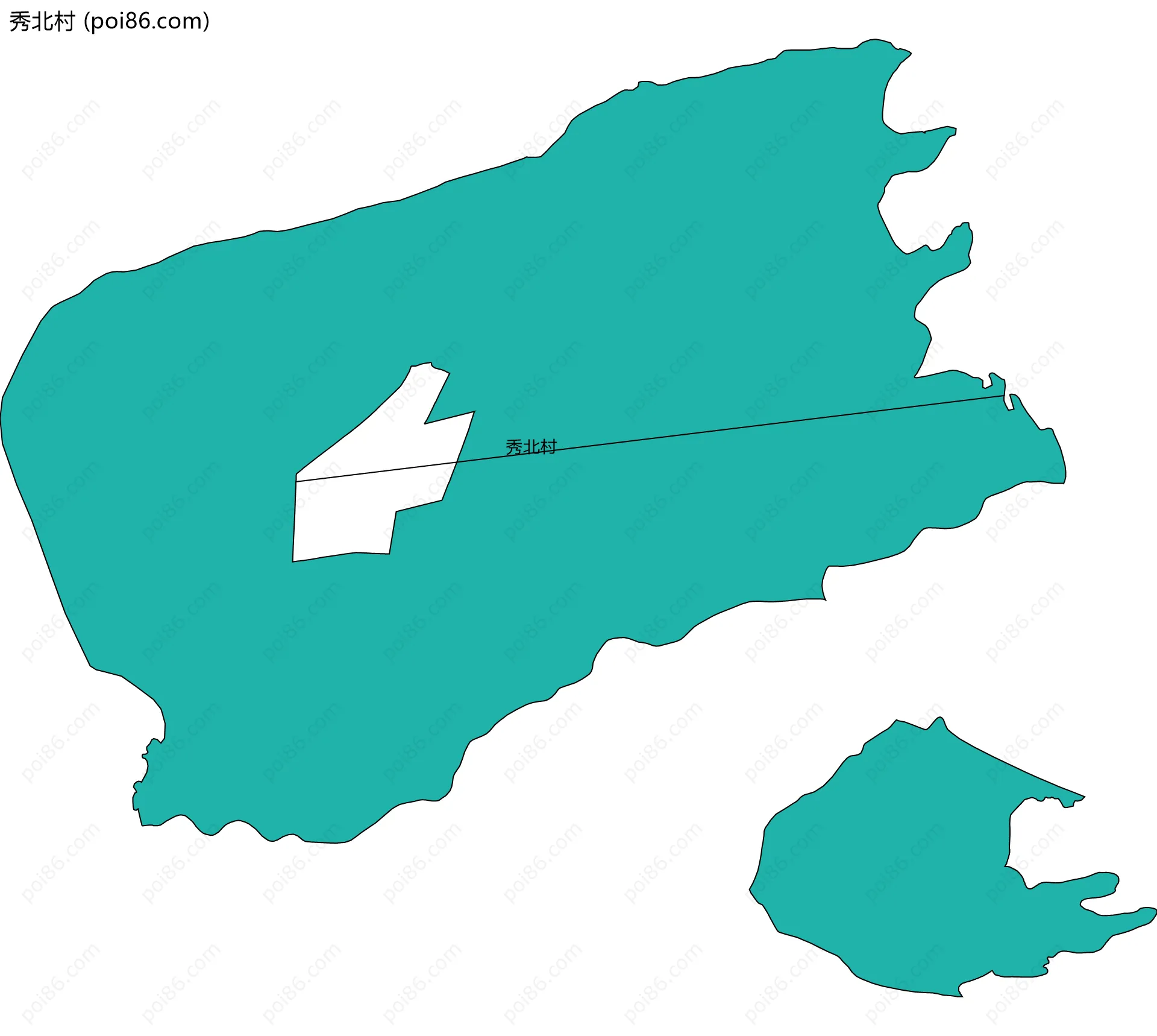 秀北村边界地图