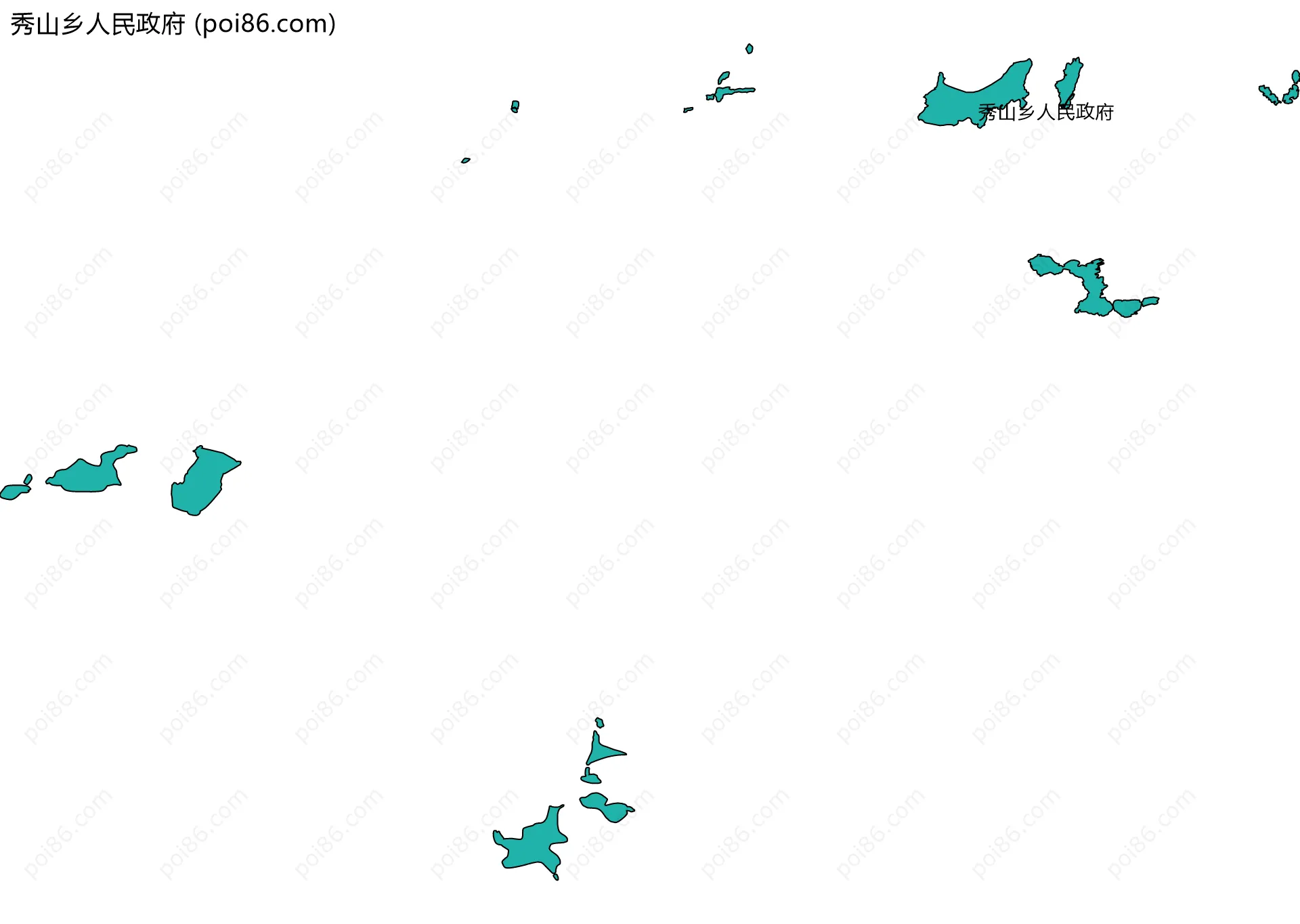 秀山乡人民政府边界地图
