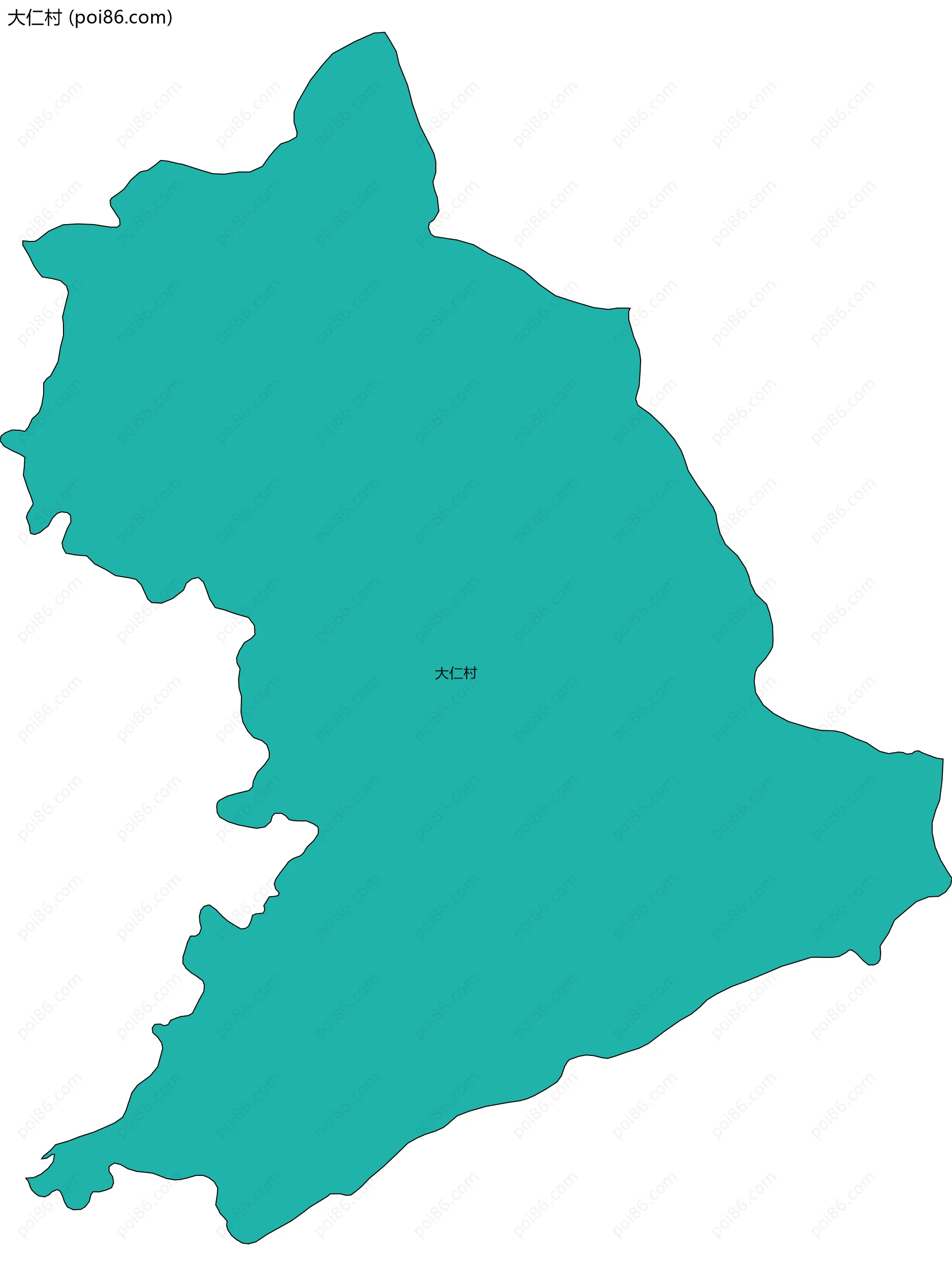 大仁村边界地图