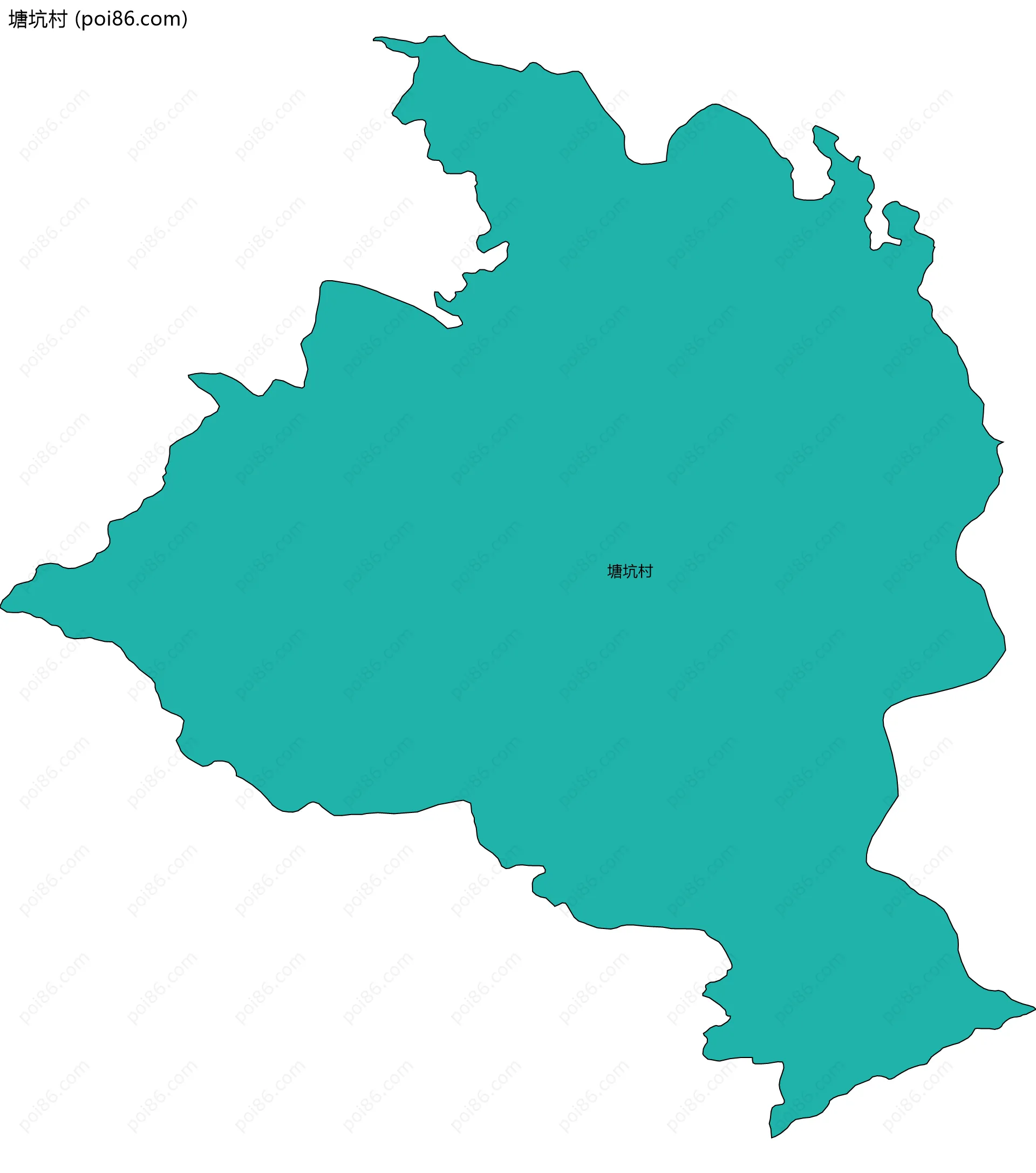 塘坑村边界地图