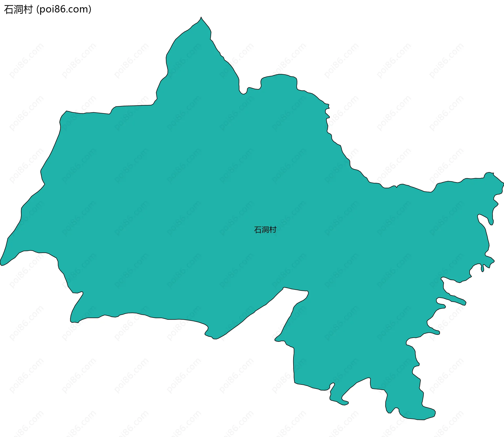 石洞村边界地图