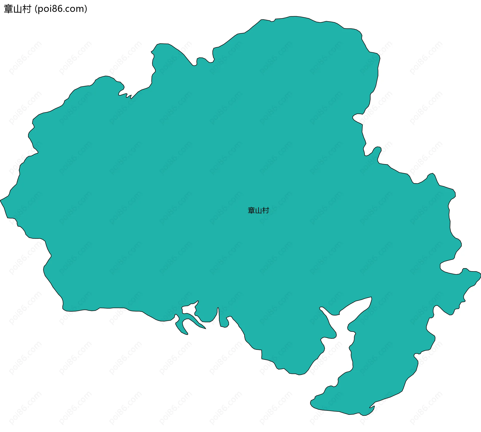 章山村边界地图