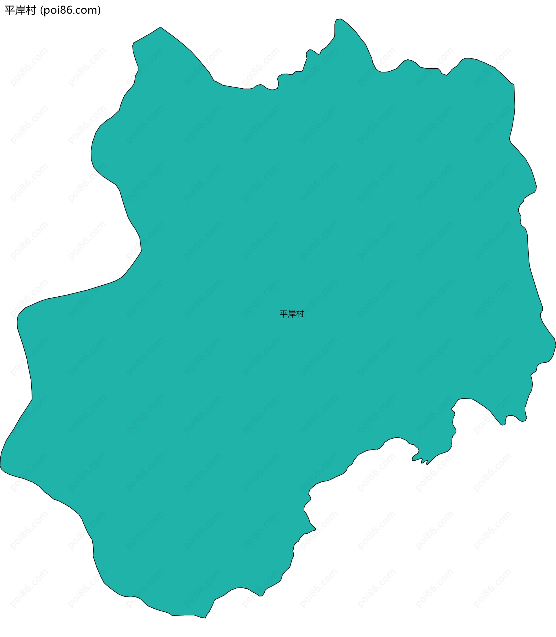 平岸村边界地图