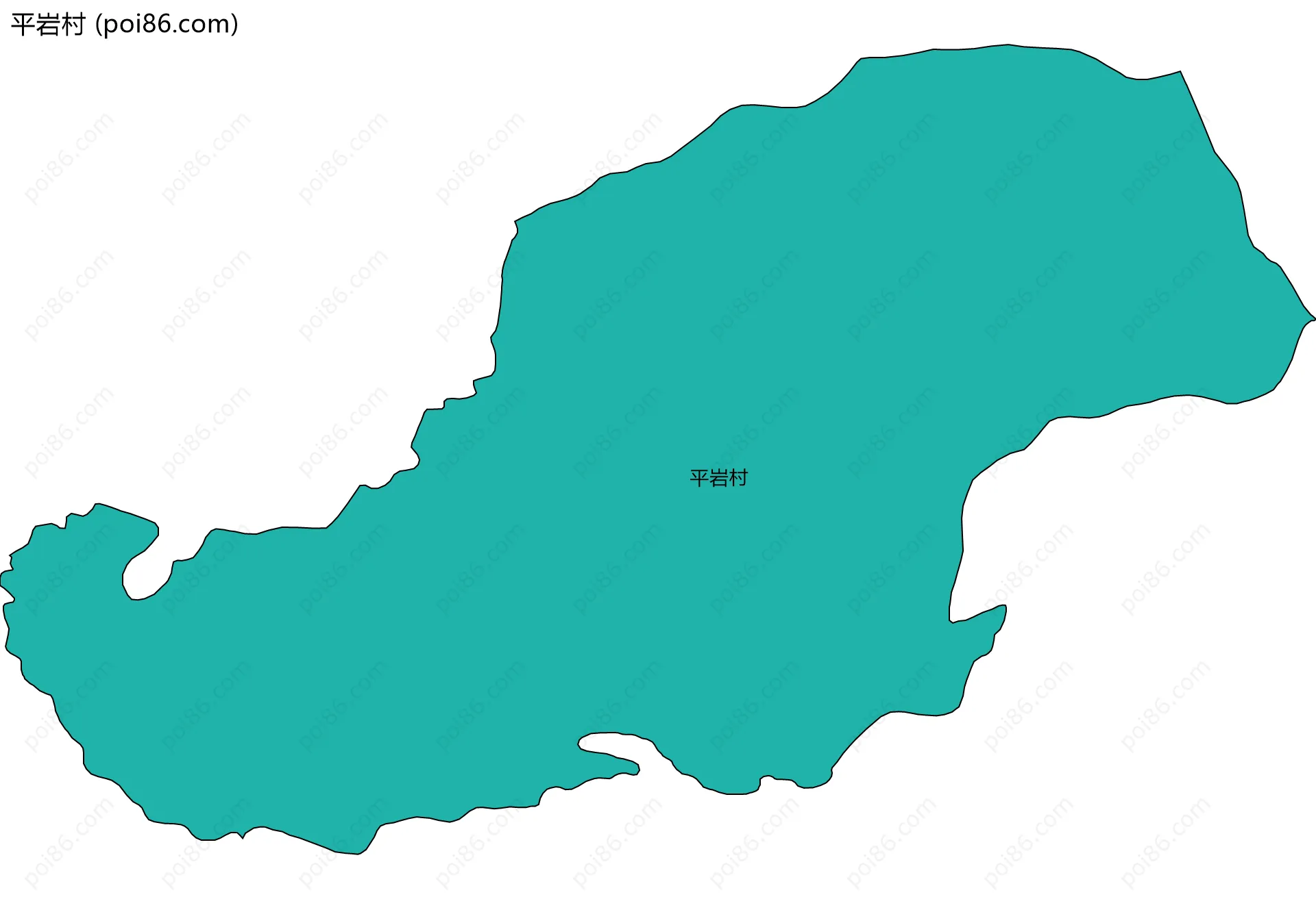 平岩村边界地图