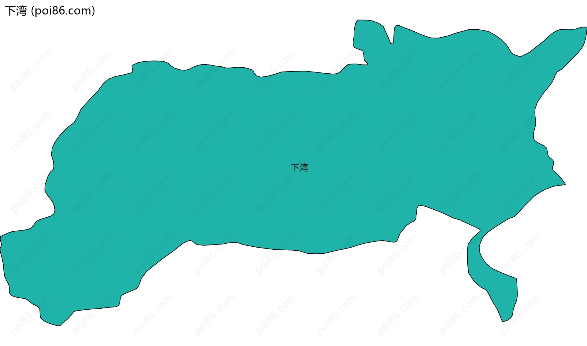 下湾边界地图