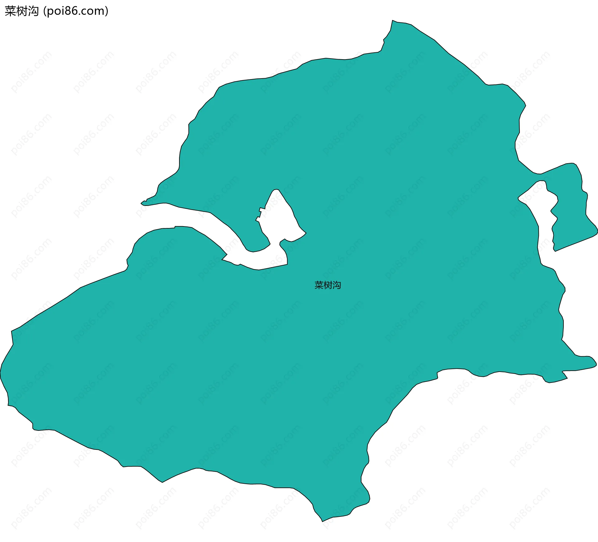 菜树沟边界地图