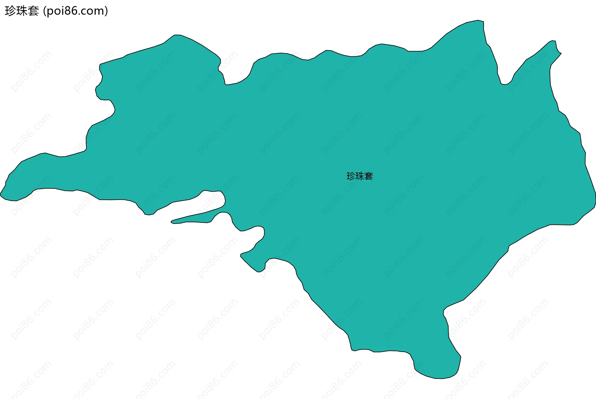 珍珠套边界地图