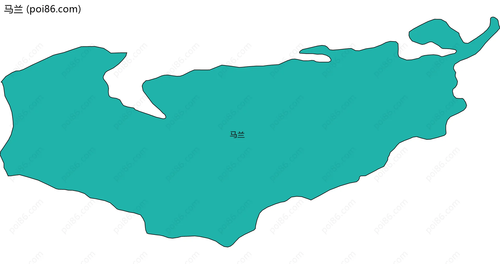 马兰边界地图