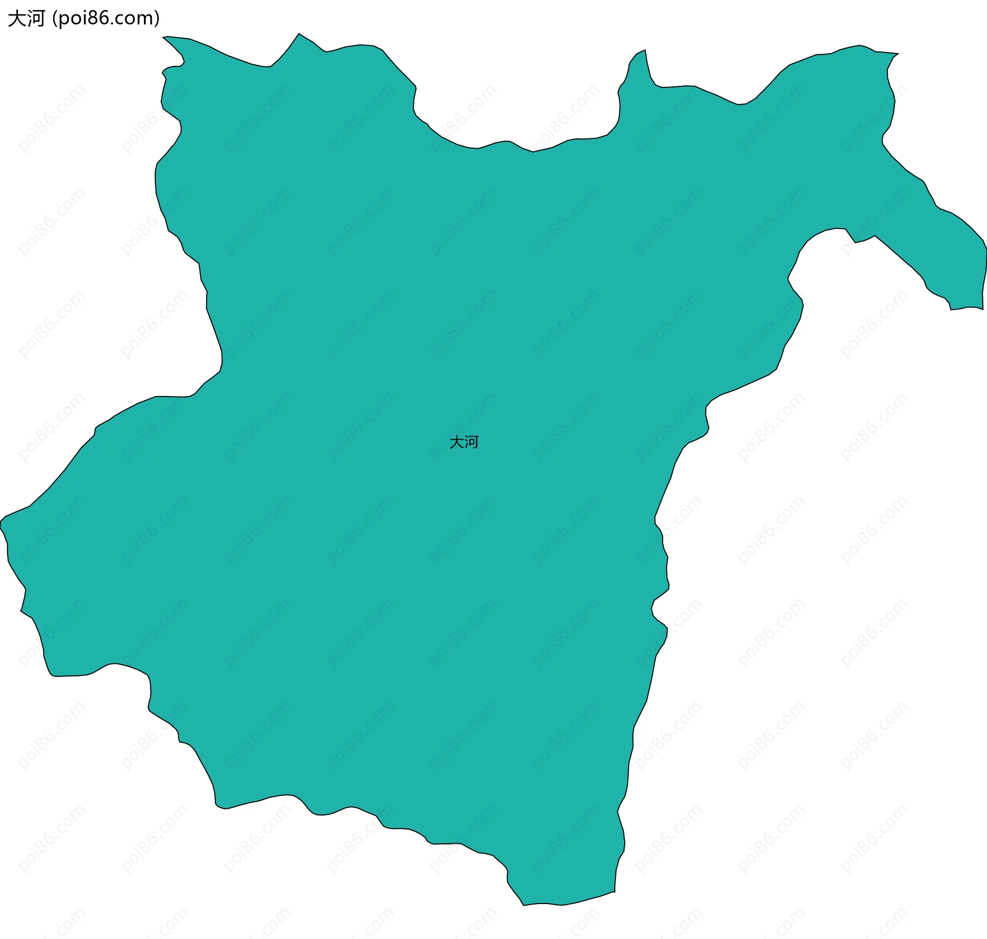 大河边界地图