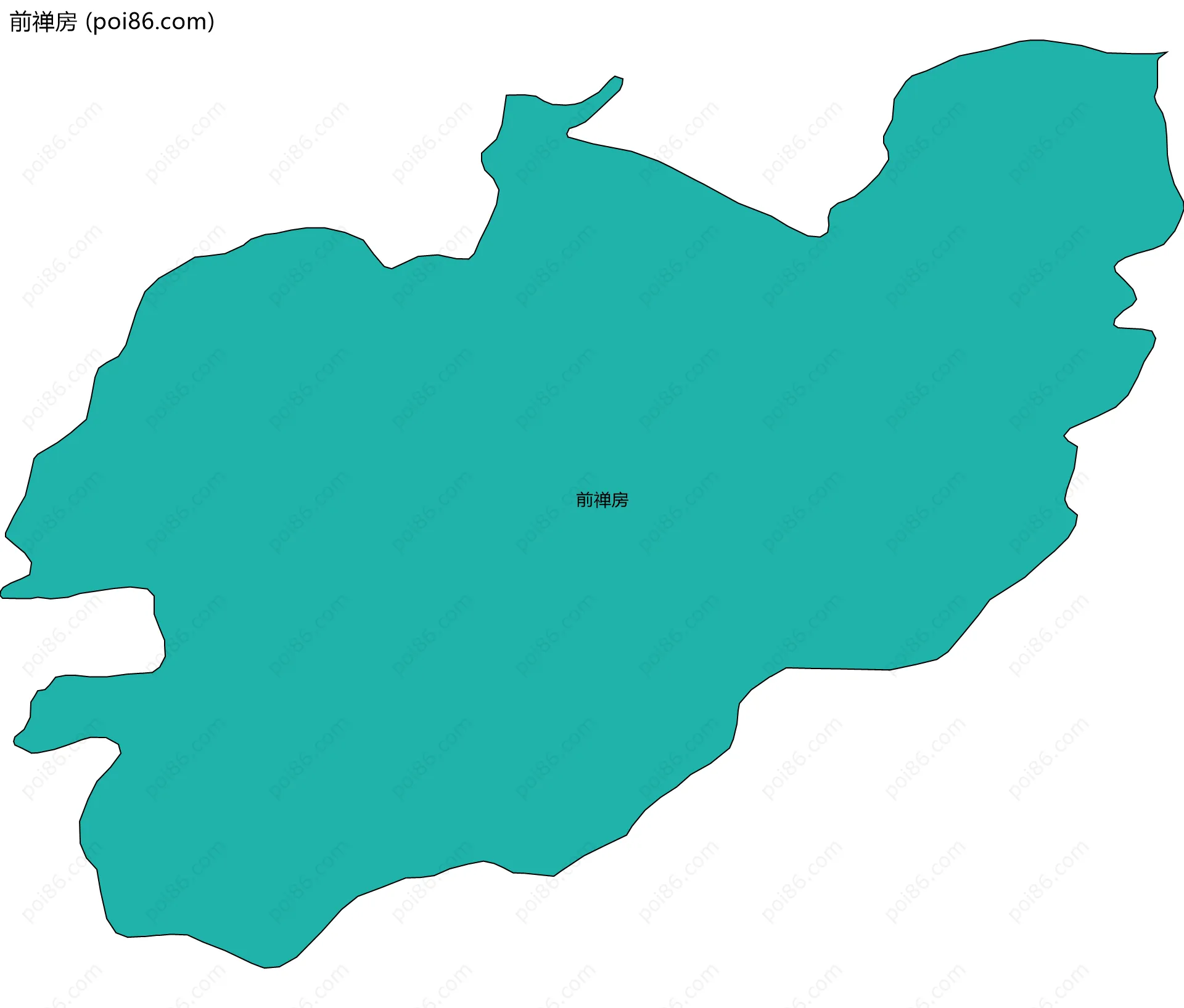 前禅房边界地图