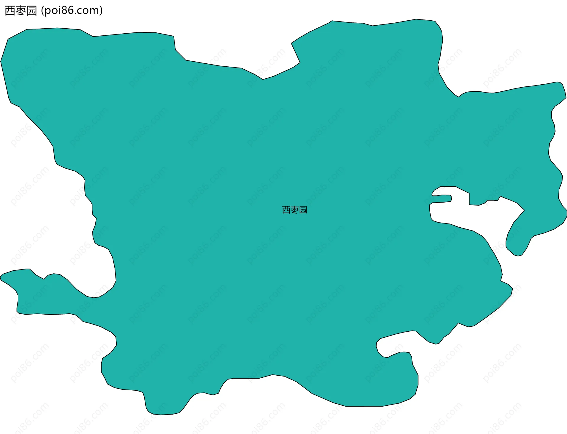 西枣园边界地图