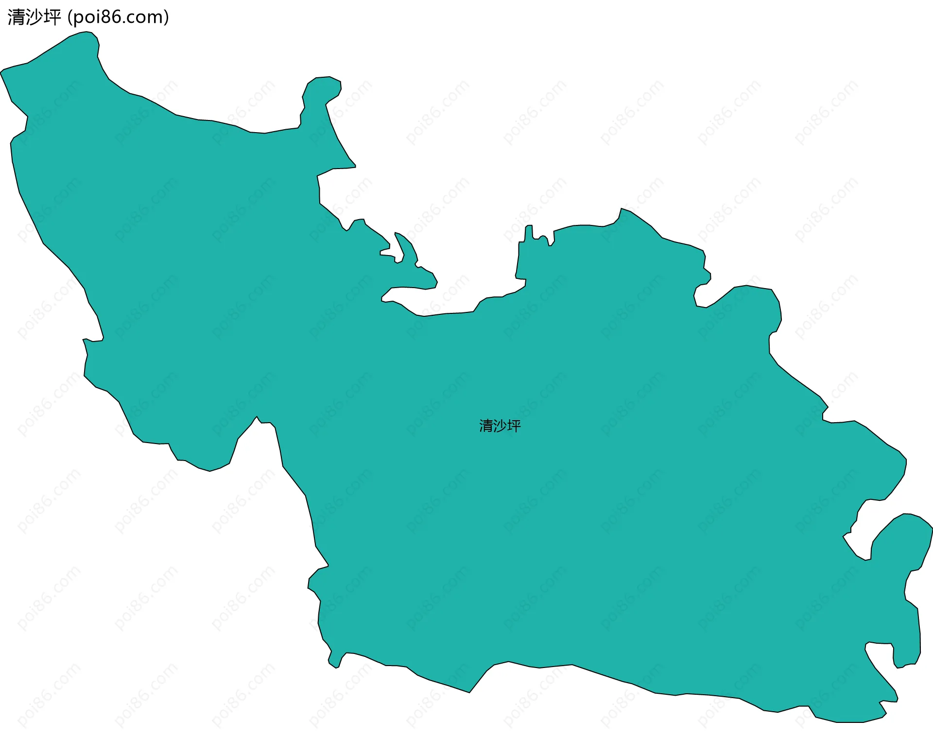 清沙坪边界地图