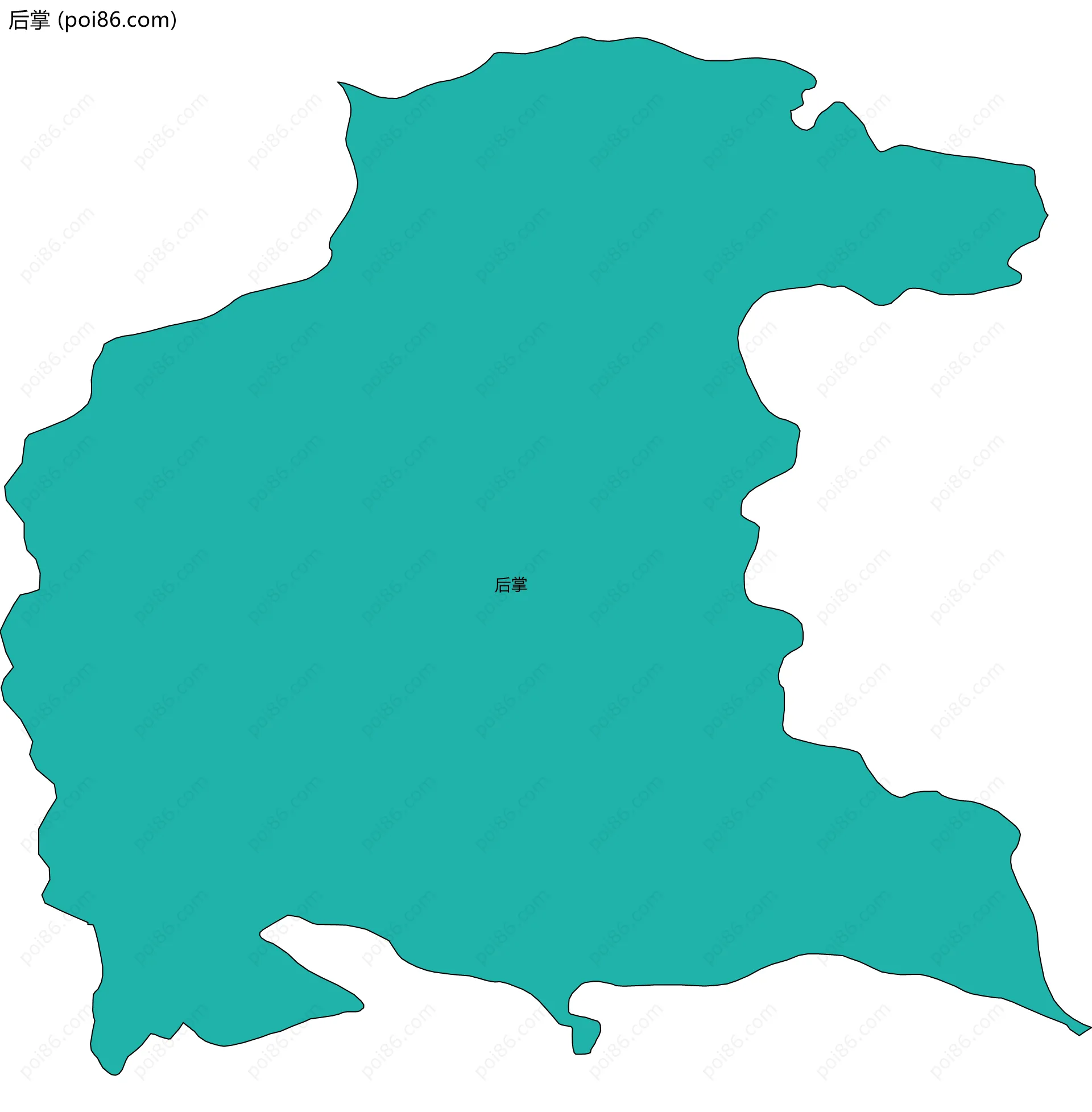 后掌边界地图