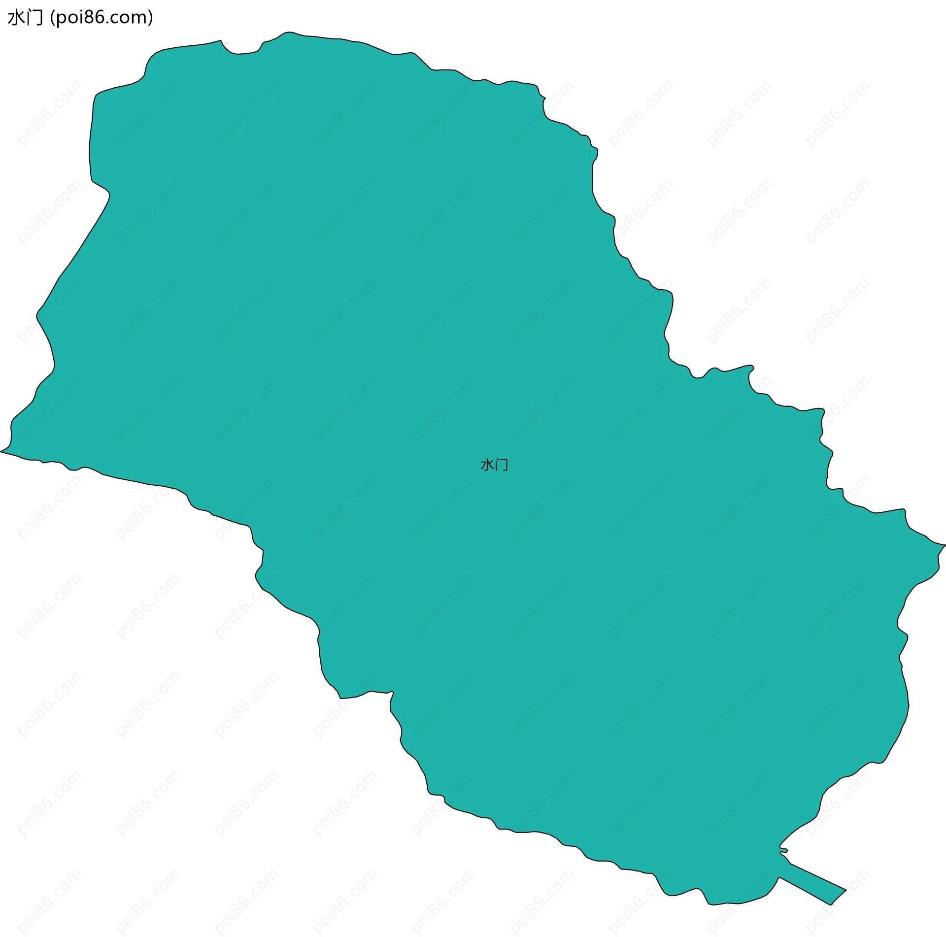 水门边界地图