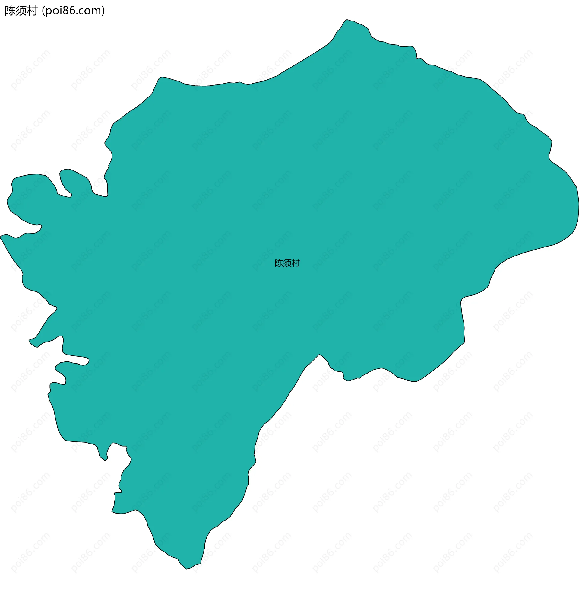 陈须村边界地图