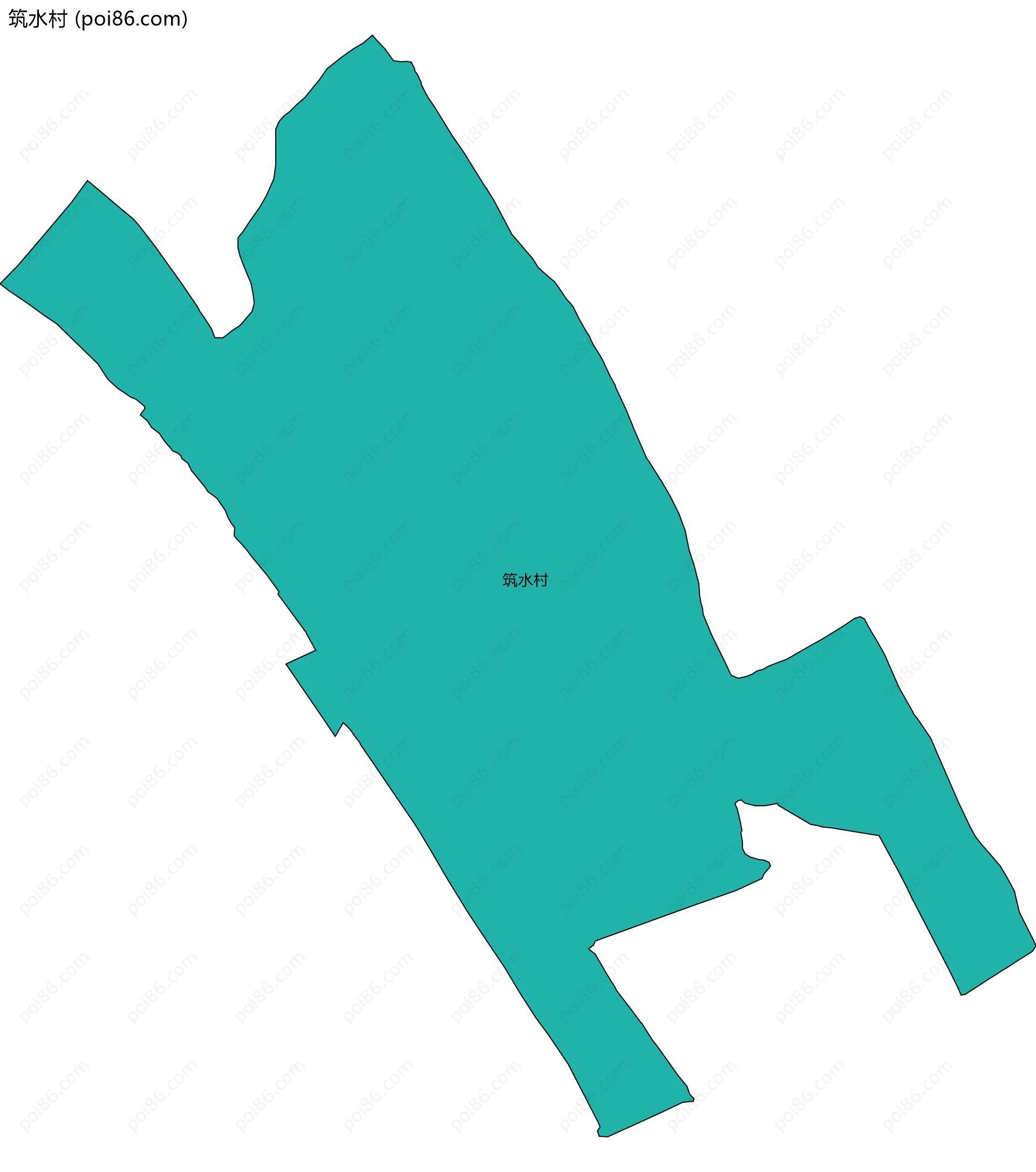 筑水村边界地图