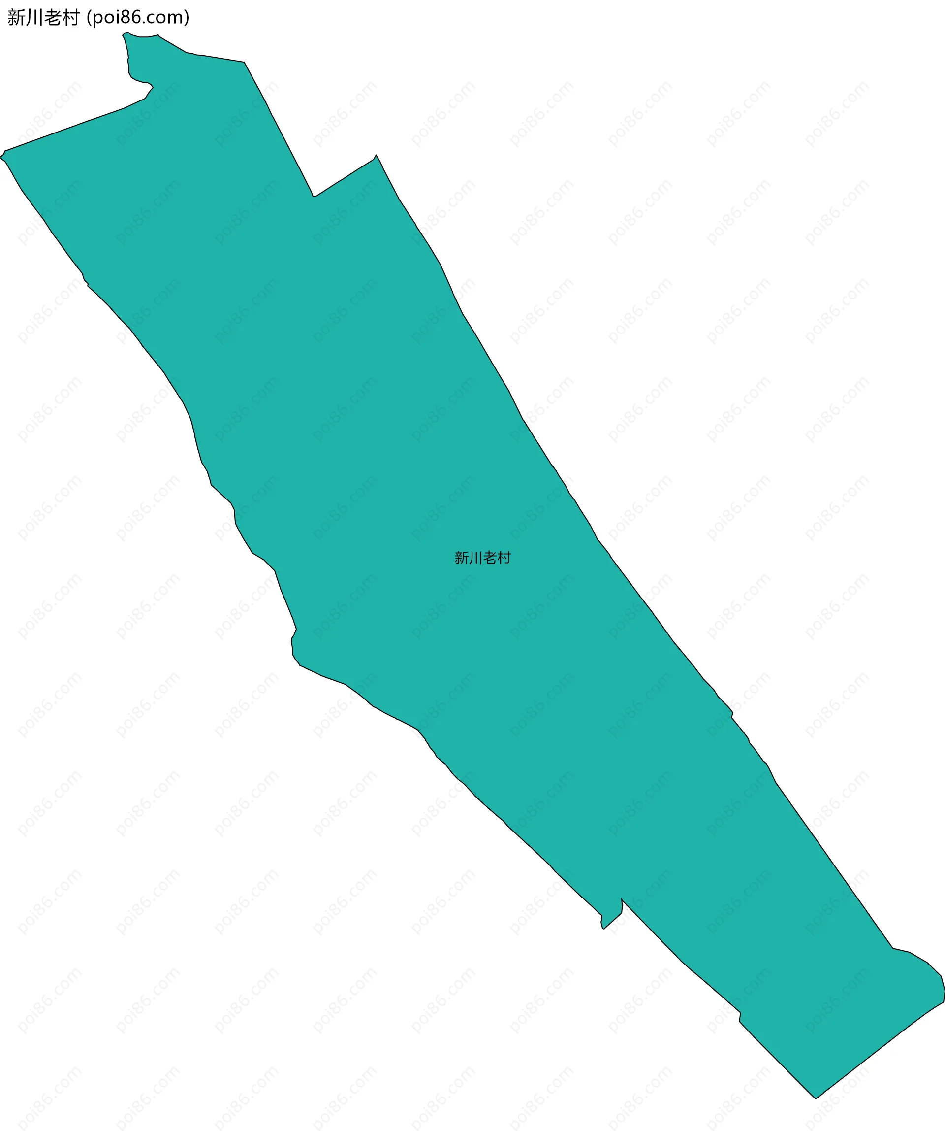 新川老村边界地图