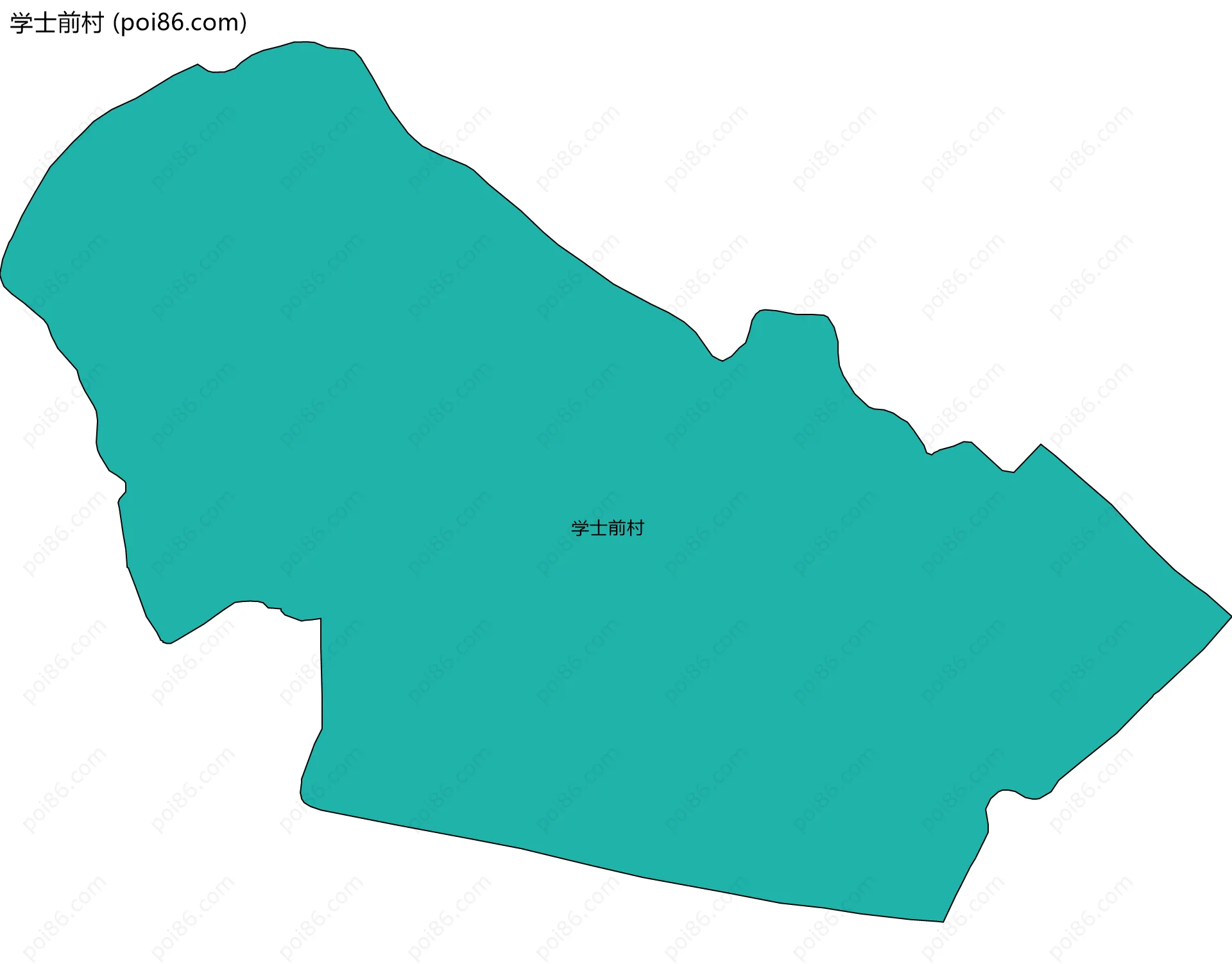 学士前村边界地图