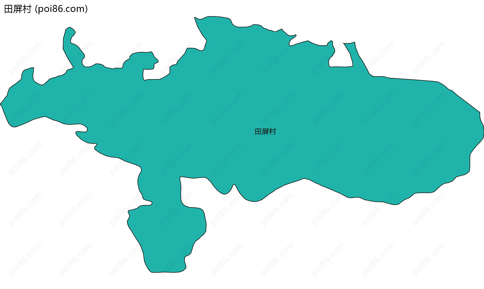 田屏村边界地图