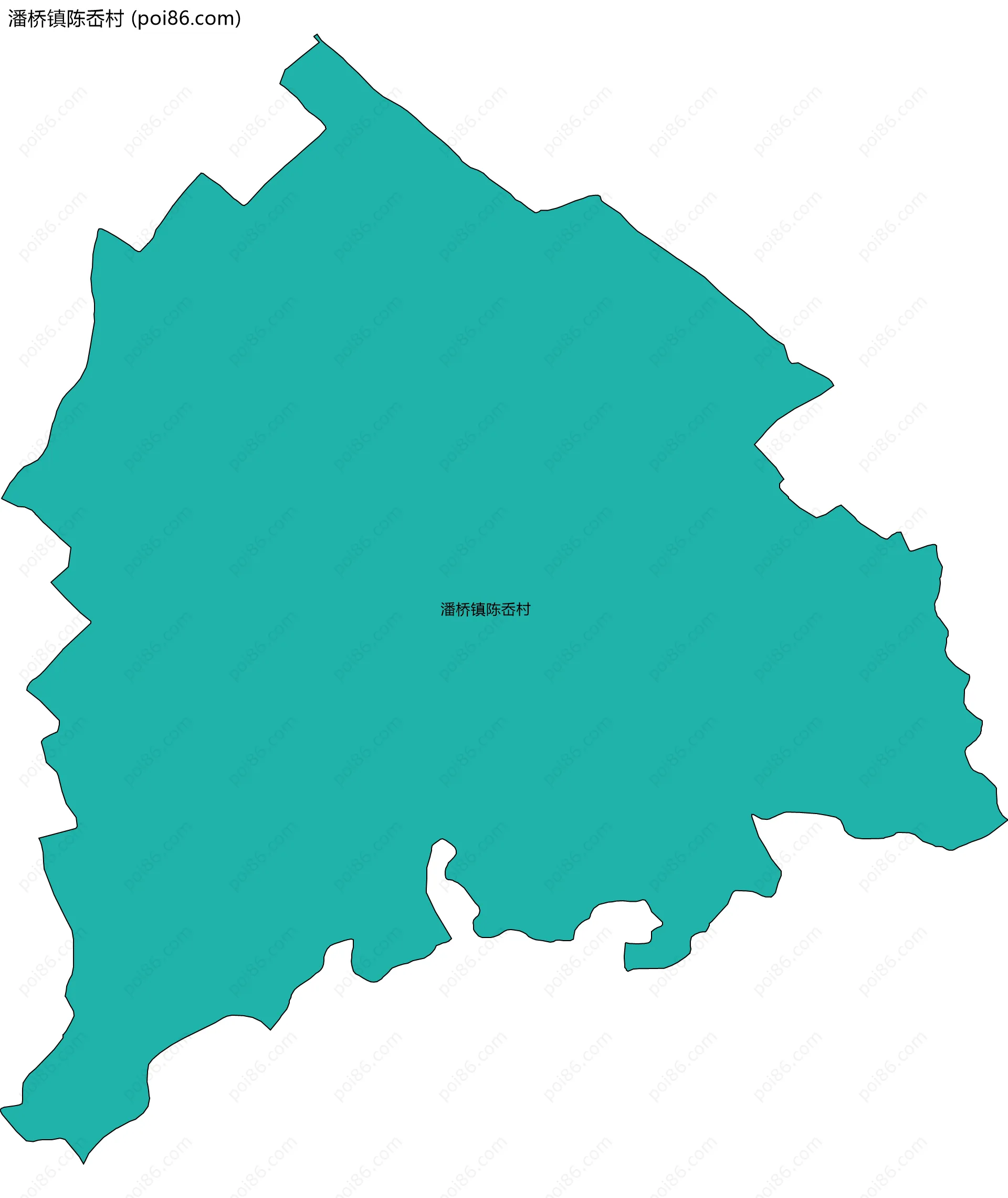 潘桥镇陈岙村边界地图