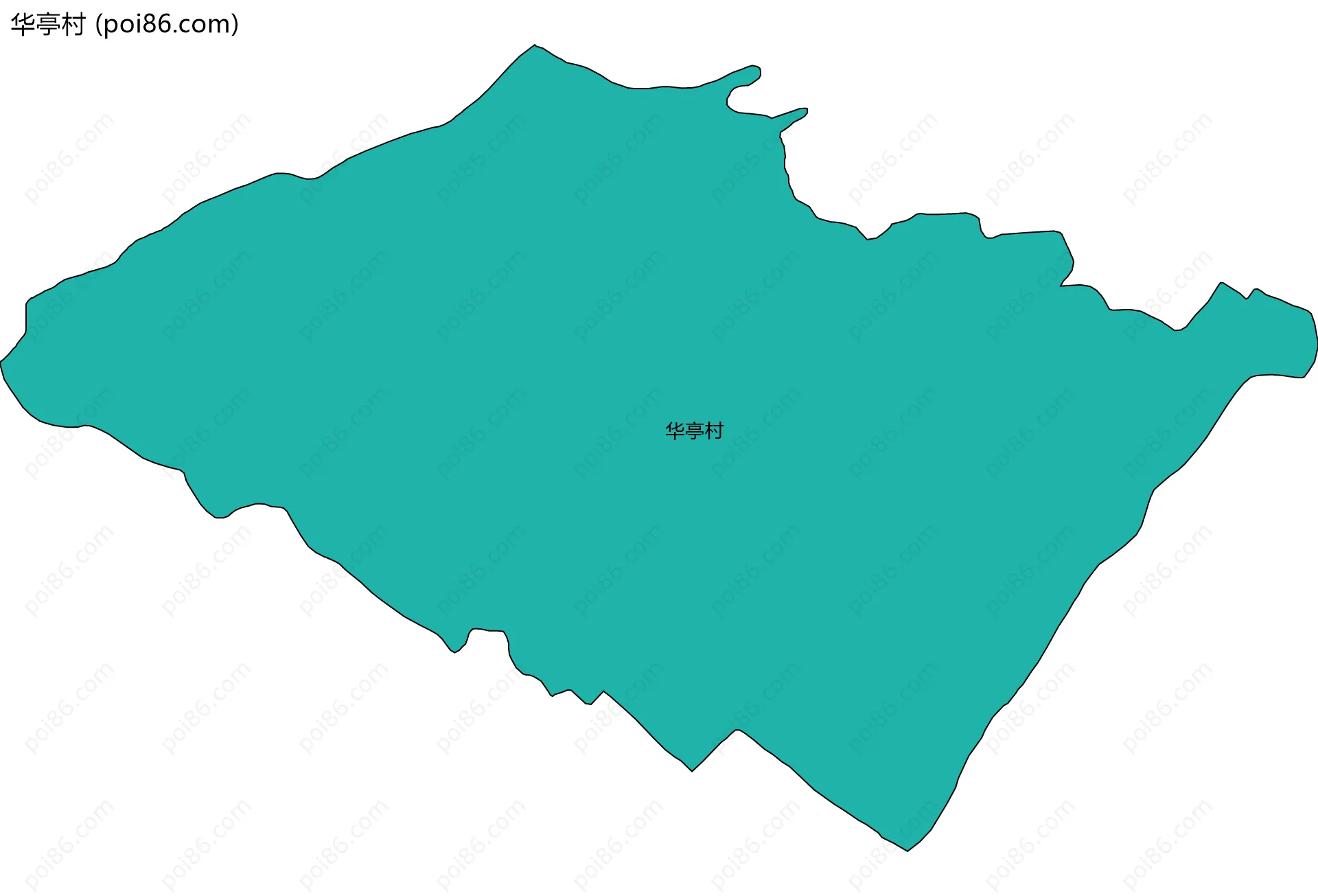 华亭村边界地图