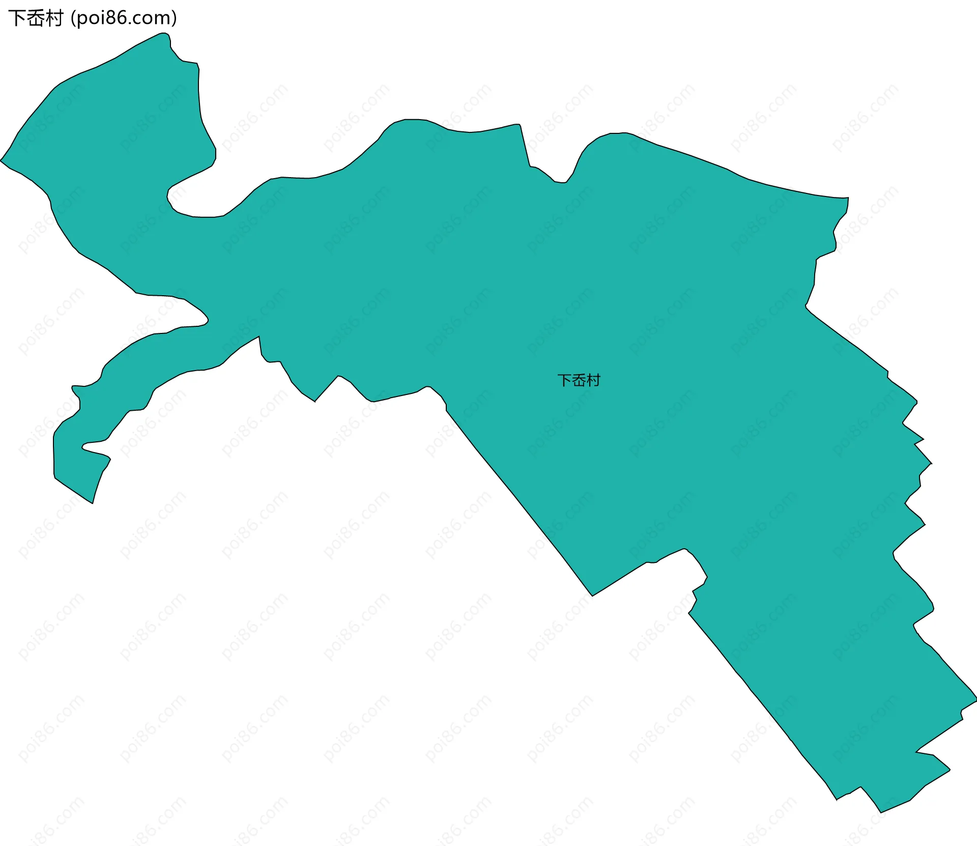 下岙村边界地图